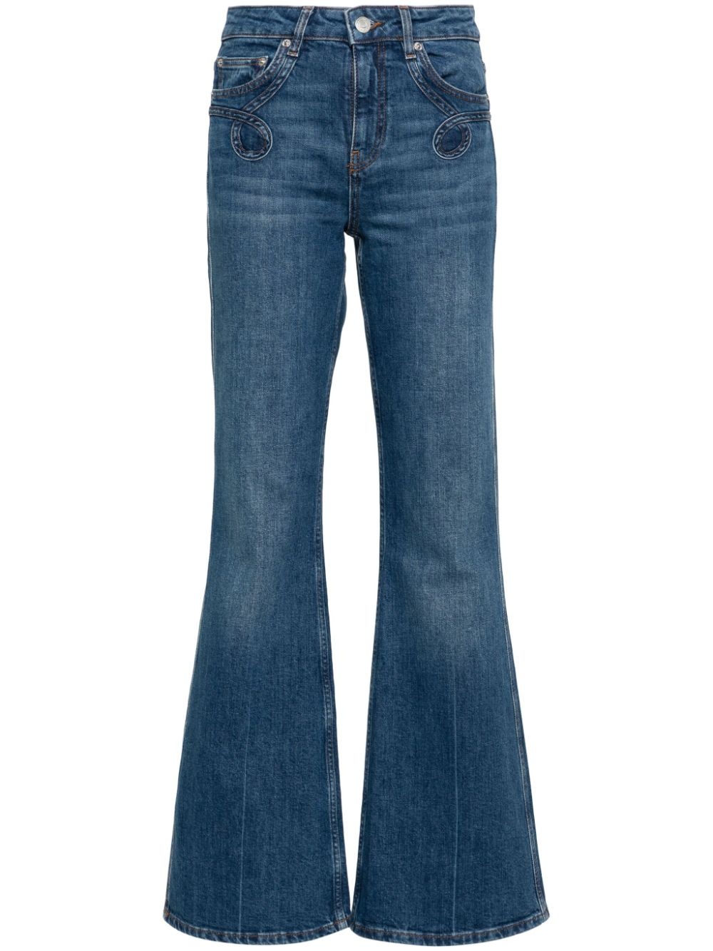 mid-rise flared jeans - 1