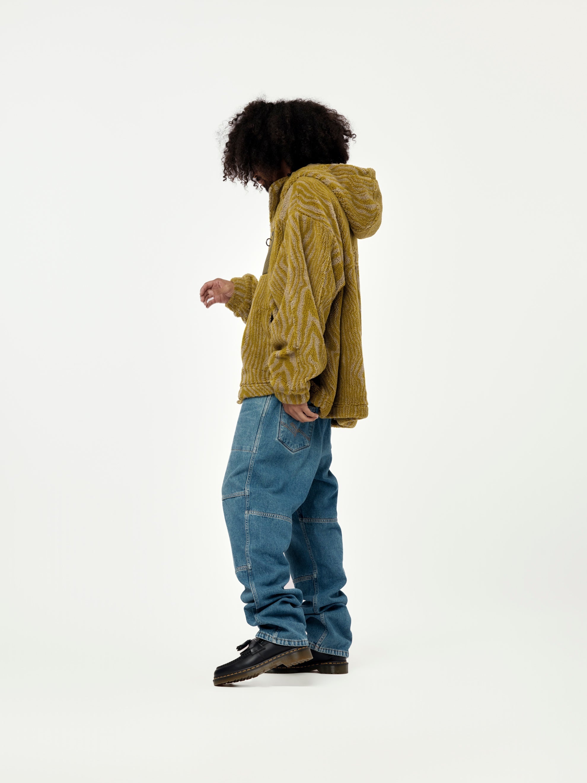 OVERSIZED FLEECE (GREEN/BEIGE) - 4