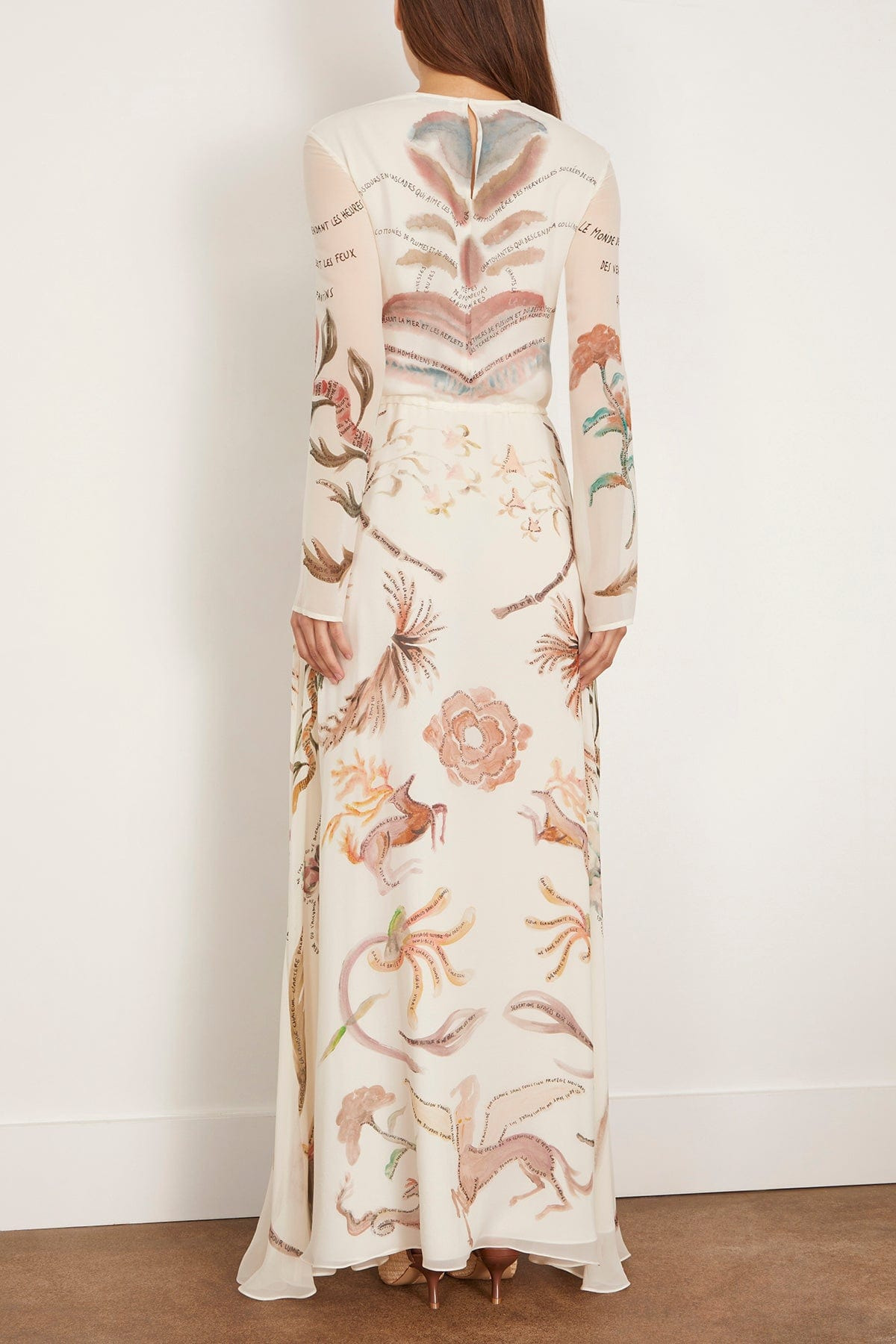 Sybbeline Dress in Ivory Figurative Tattoo - 6