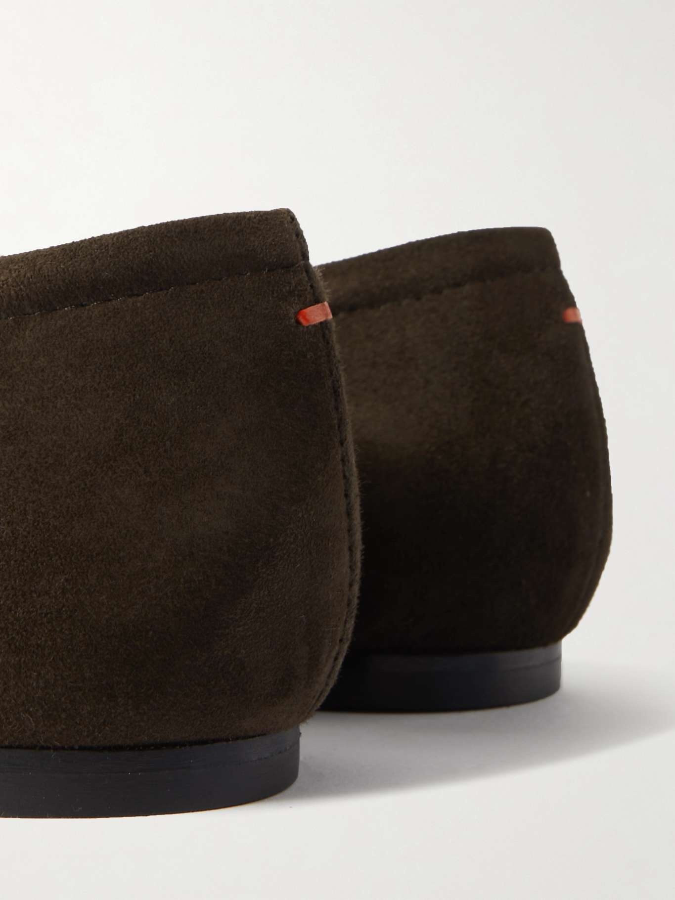 Delfina bow-detailed suede ballet flats - 4