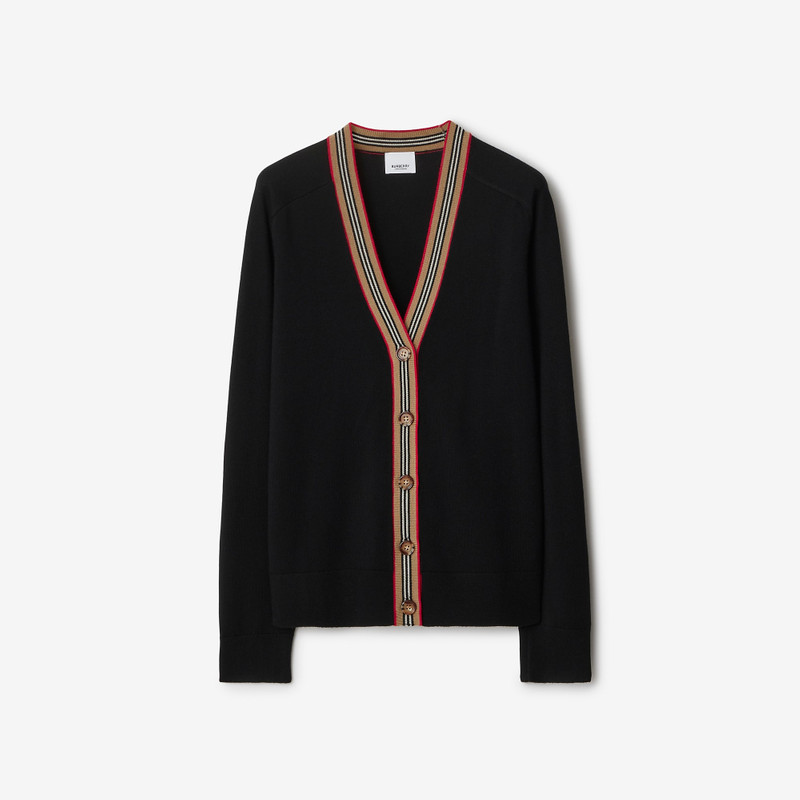 Icon Stripe Trim Wool Cardigan 1