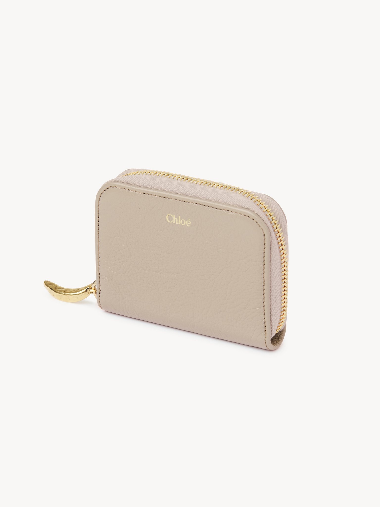 BANANA ZIPPED COIN PURSE IN GRAINED LEATHER - 2