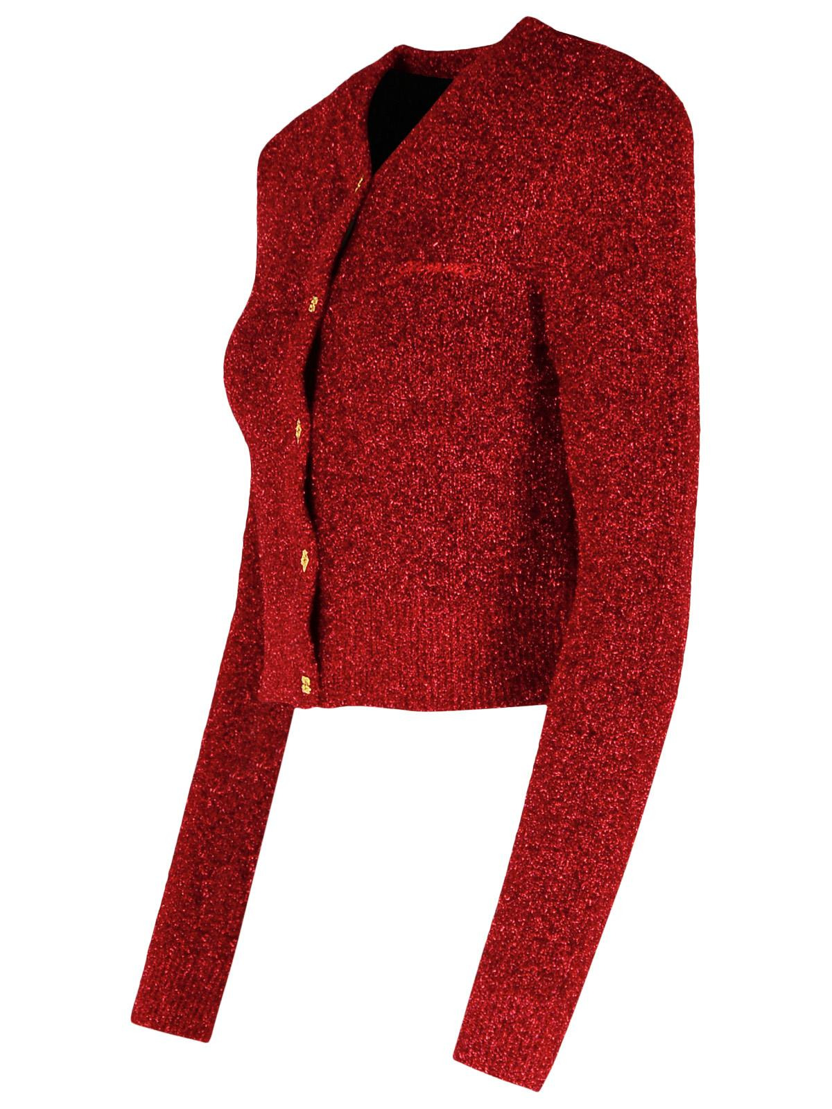 Ganni 'Sparkle' Red Wool Blend Cardigan Women - 2