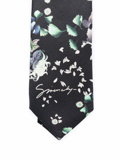 Givenchy floral logo silk tie outlook