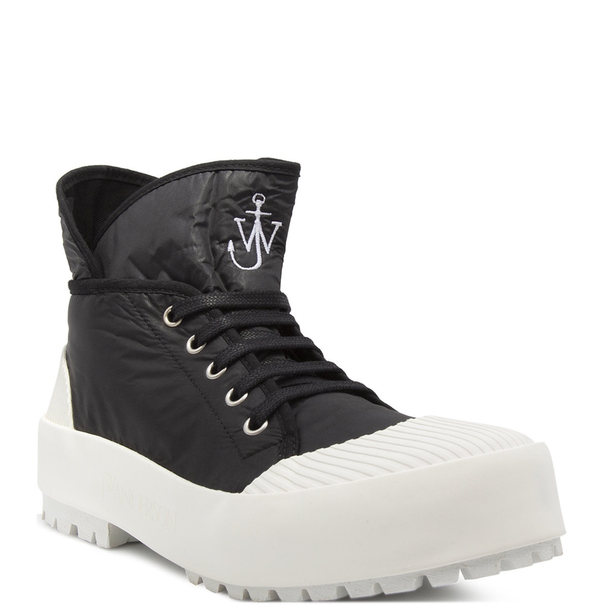 Lace-Up Duck Boots in Black - 3