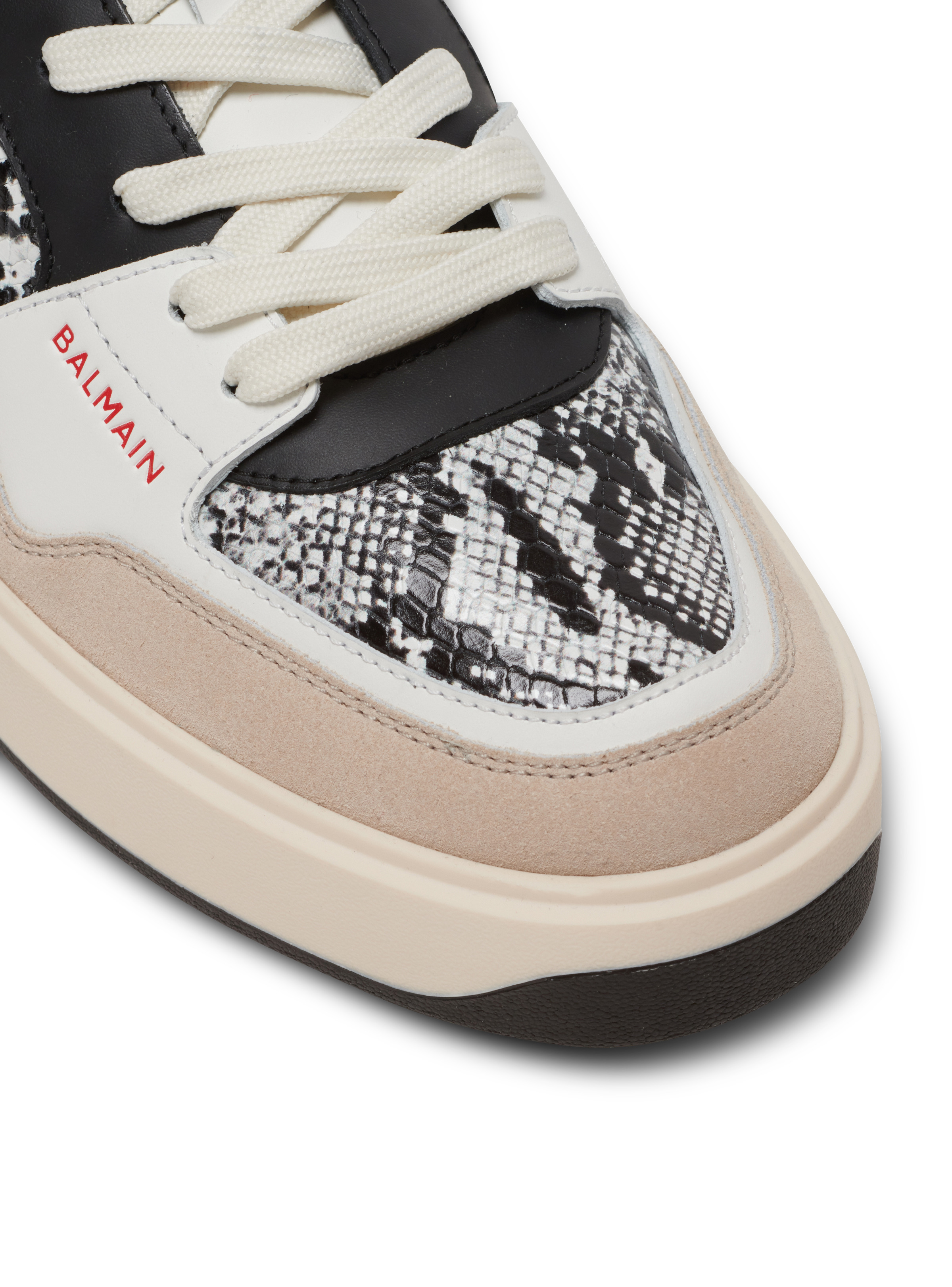 B-Court Flip snakeskin-effect leather and suede trainers - 6