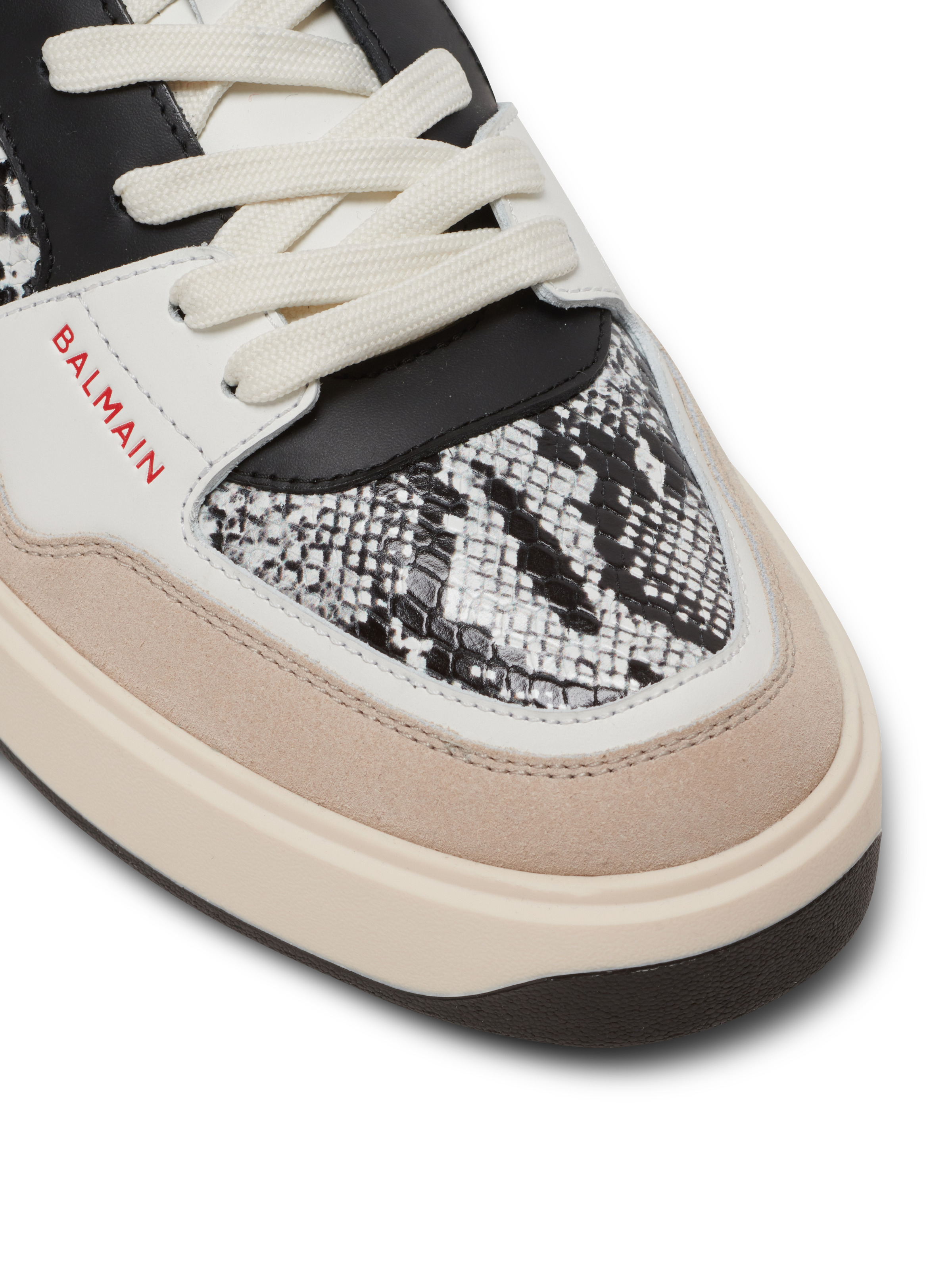 B-Court Flip snakeskin-effect leather and suede sneakers - 6