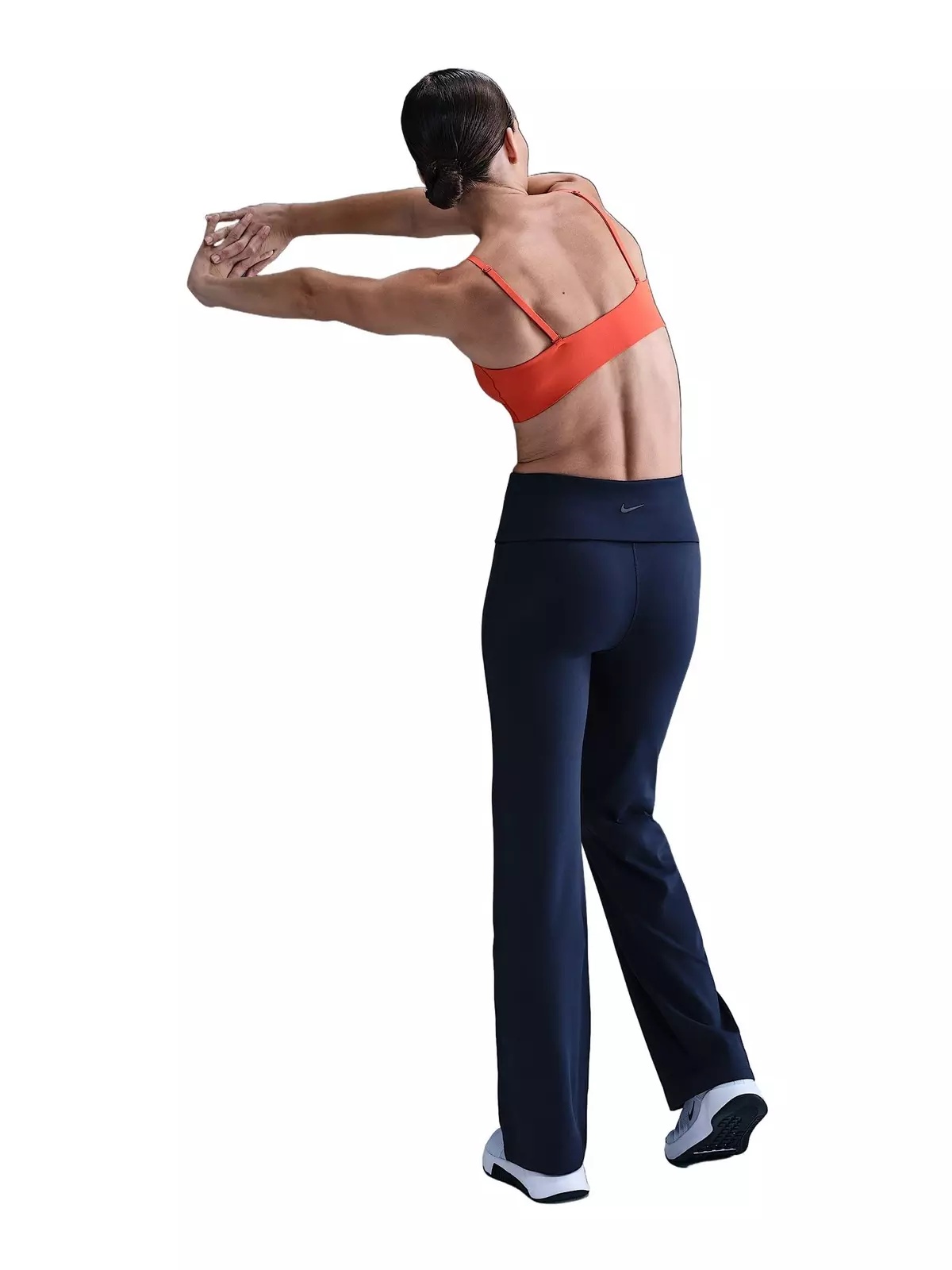 Women's One Dri-FIT High-Waisted Fold-Over Pants -Navy - 2