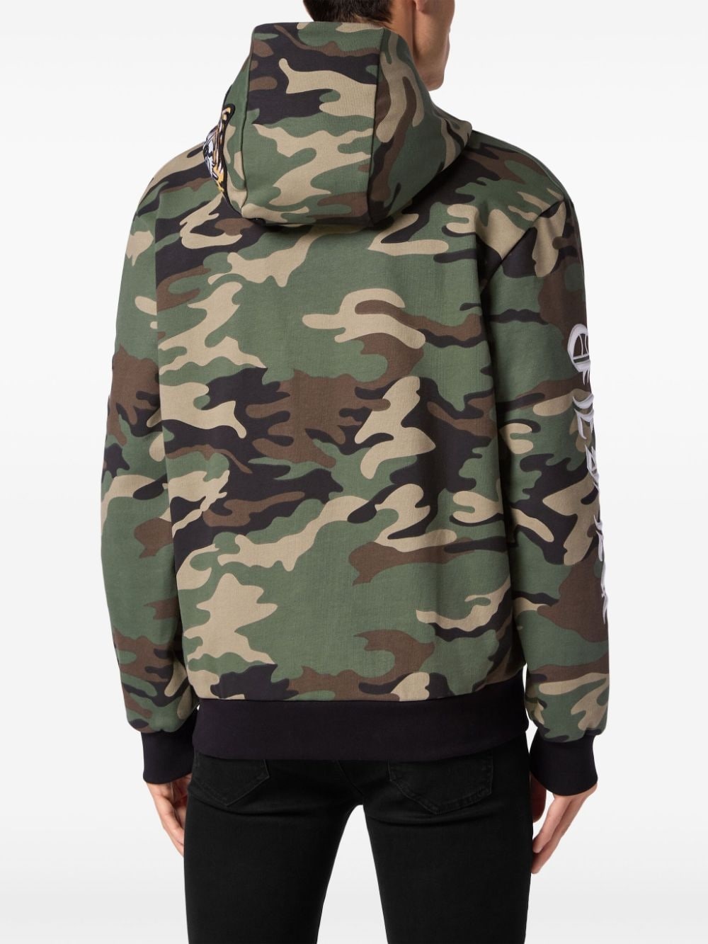 Gothic Plein camouflage-pattern hoodie - 3