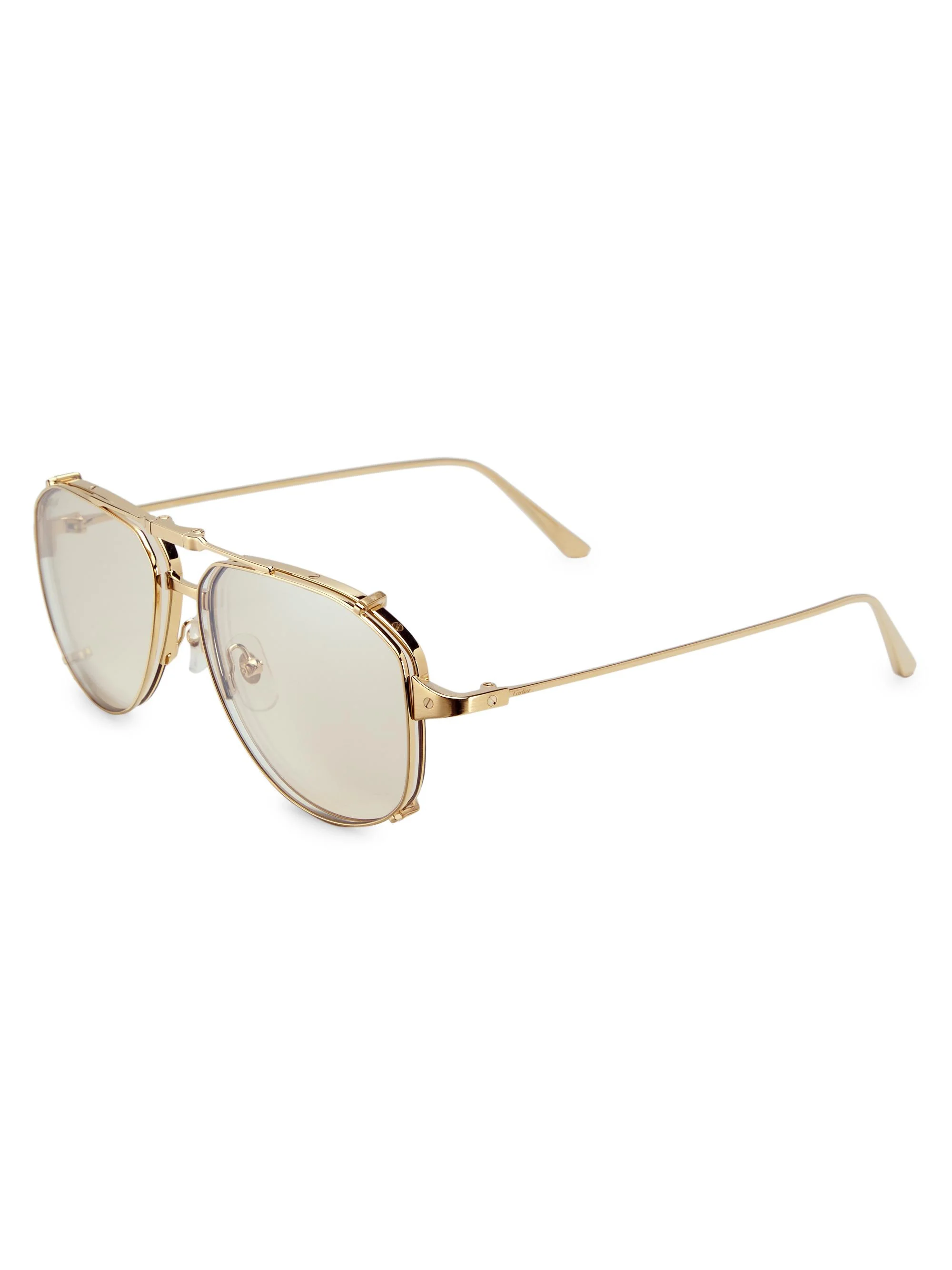 Men's Double-Bridge Metal Aviator 선글라스 - 1