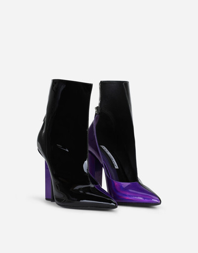 Dolce & Gabbana Strobo calfskin and patent leather ankle boots outlook