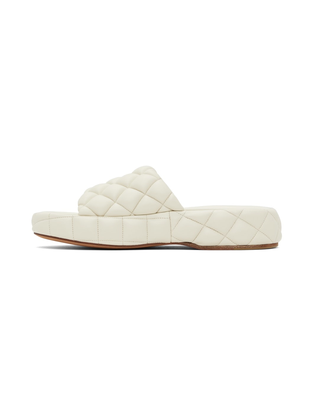 White Padded Sandals - 3