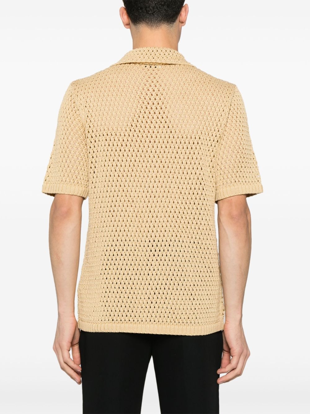 open-knit shirt - 3