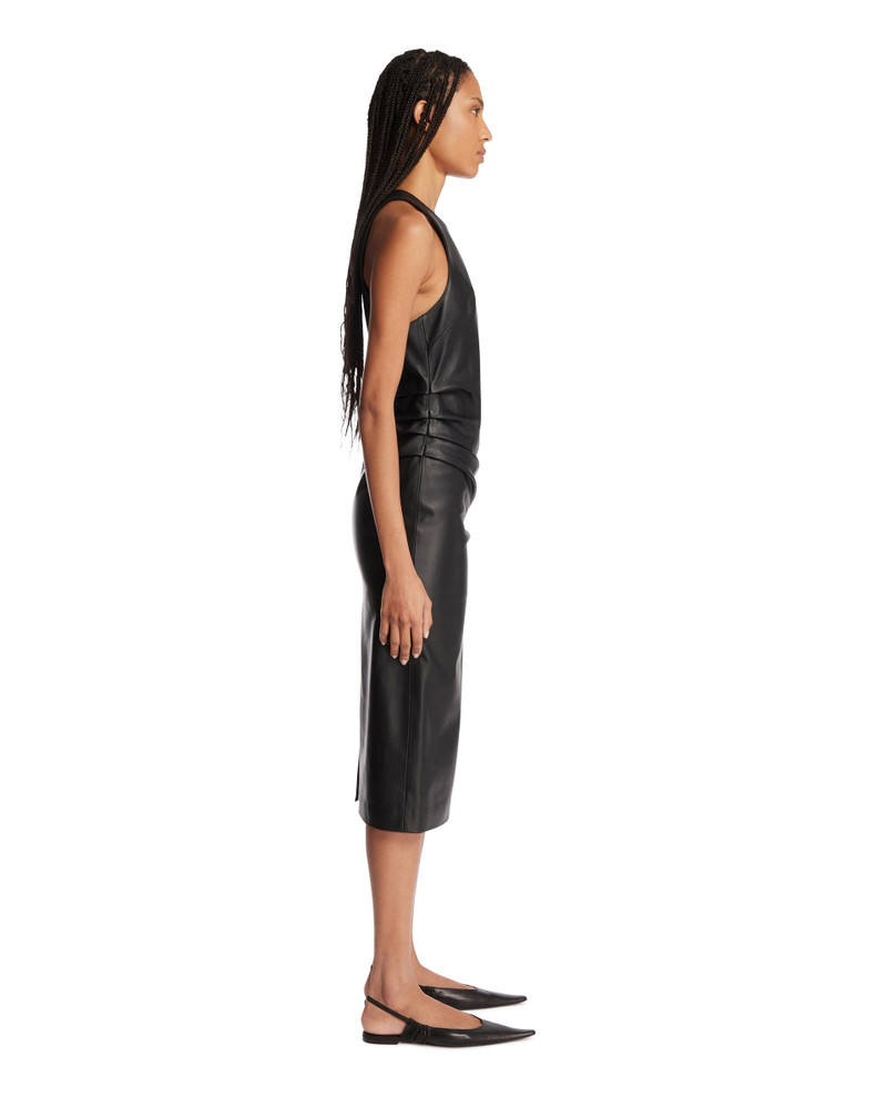 Black Pernilla Leather Midi Dress 5