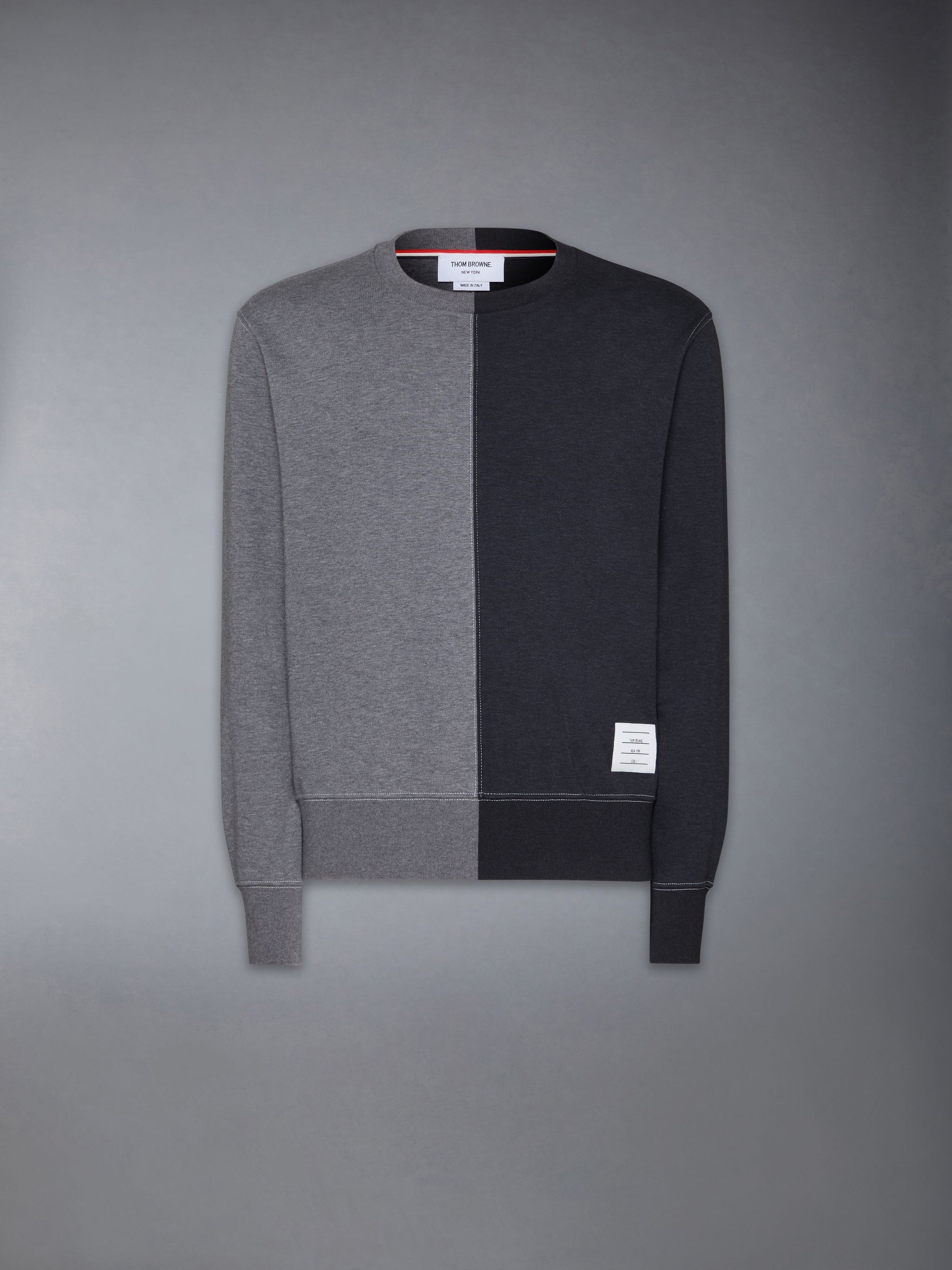 colour-block cotton jumper - 6