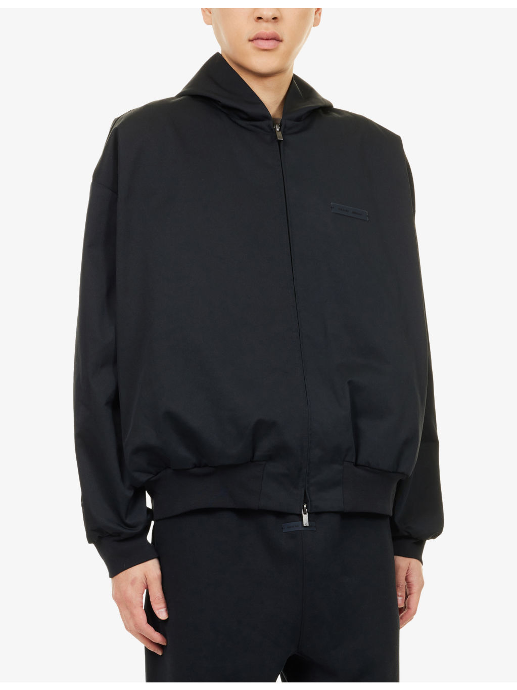 Logo-Patch Relaxed-Fit Cotton Blend Hoody - 3