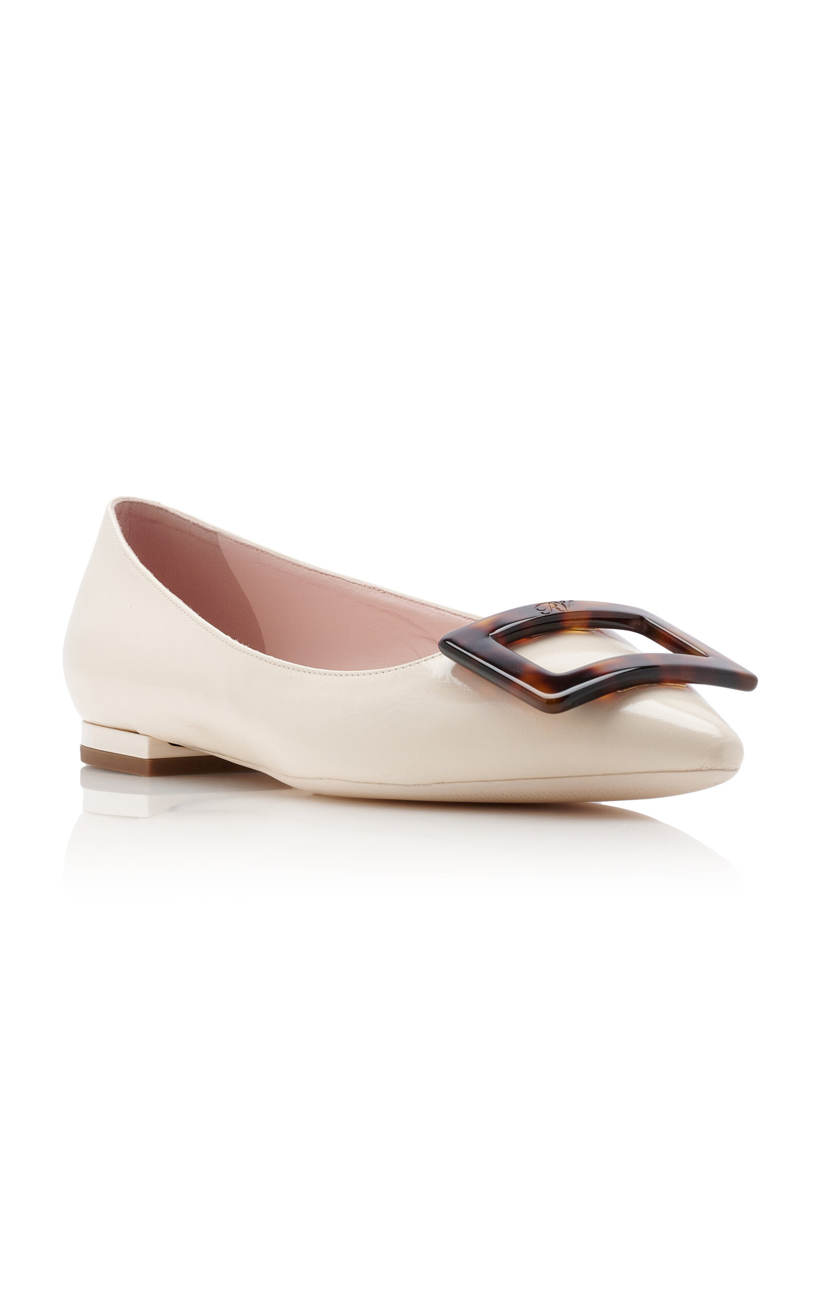 Gommettine Leather Flats ivory - 5