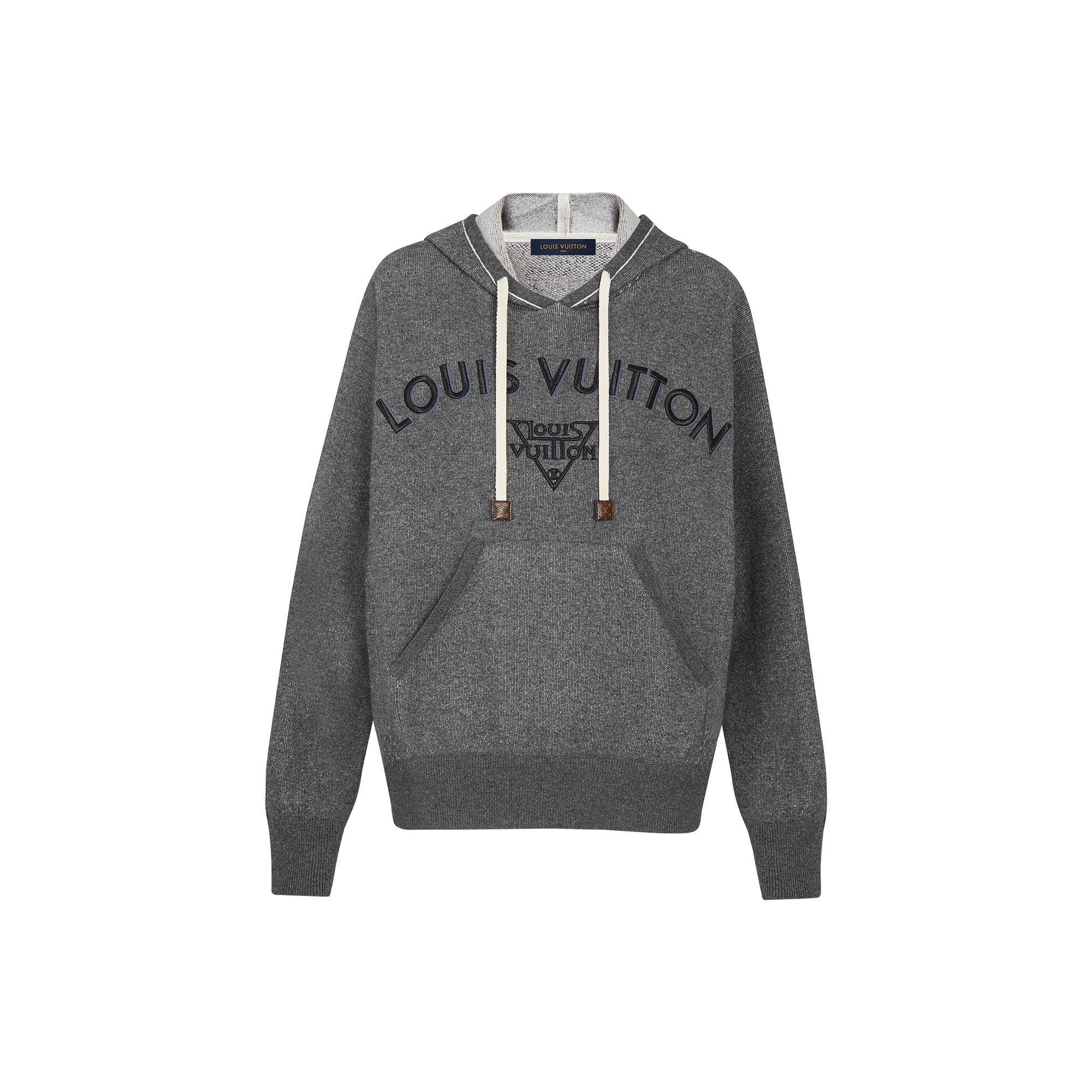 Hooded Pullover With LV Embroidery - 1