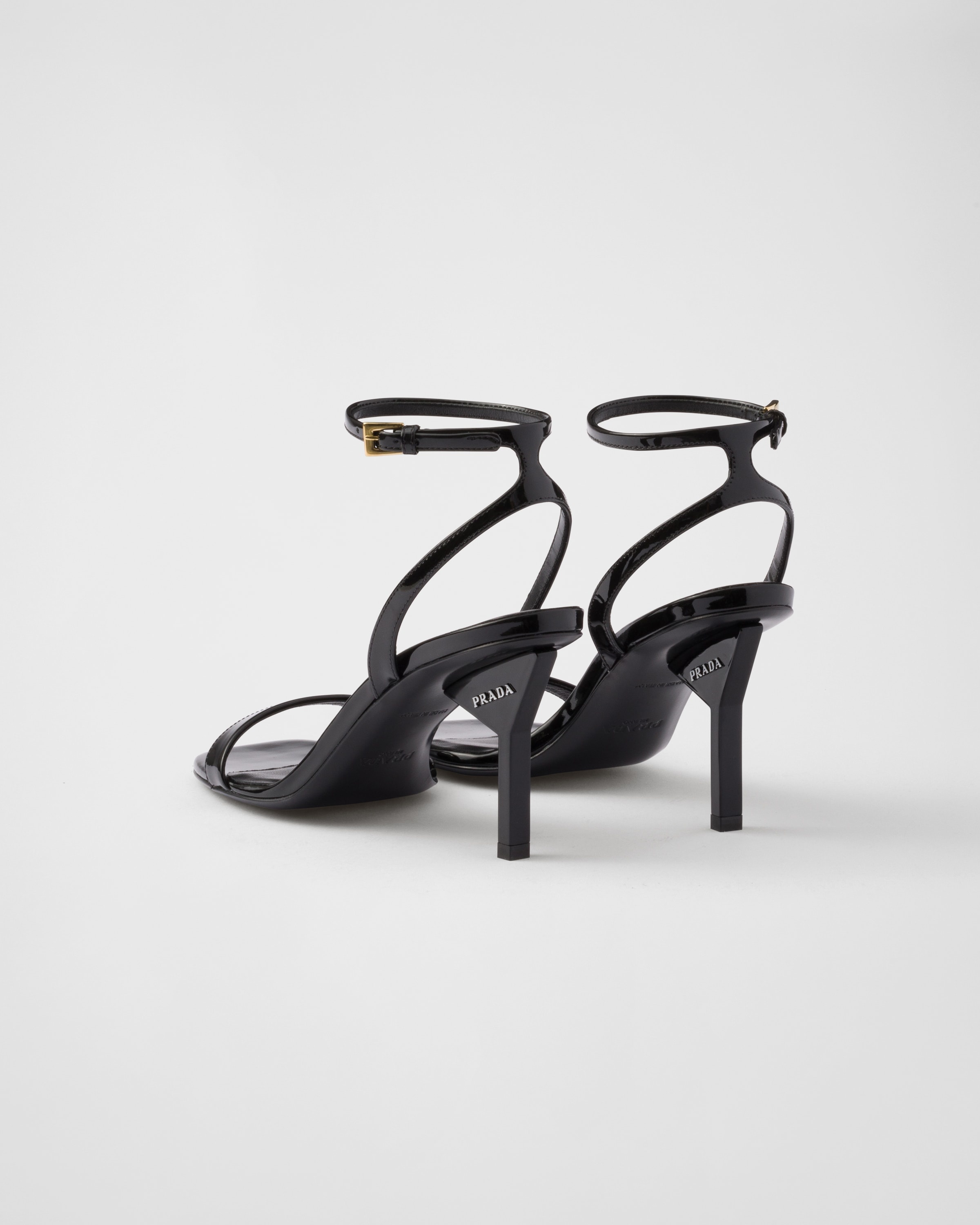 Patent leather high-heeled sandals - 4