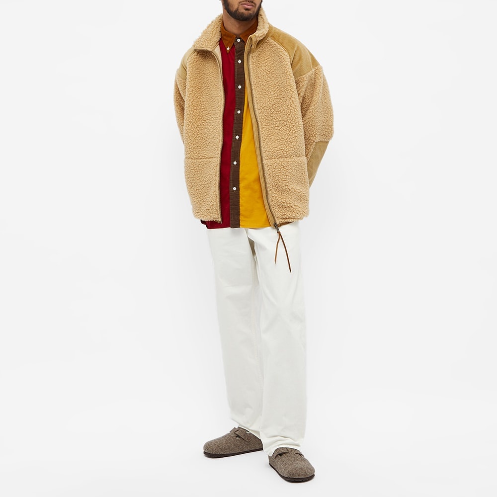 Beams Plus Button Corduroy Panel Shirt - 5