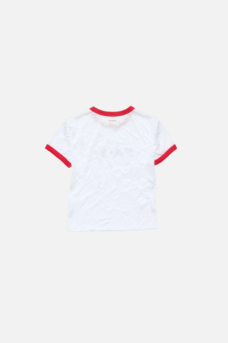 Logo t-shirt - Fitted - White/red 7