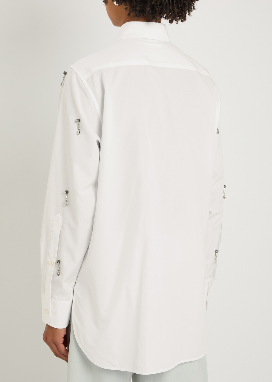 Stella Mccartney Crystal-embellished Cotton-poplin Shirt - 3