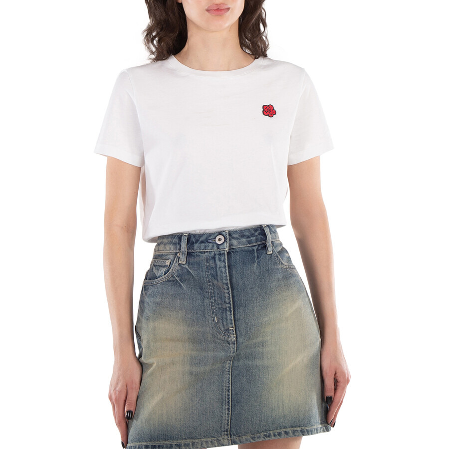 Kenzo Embroidered Flower Cotton T-Shirt - 1