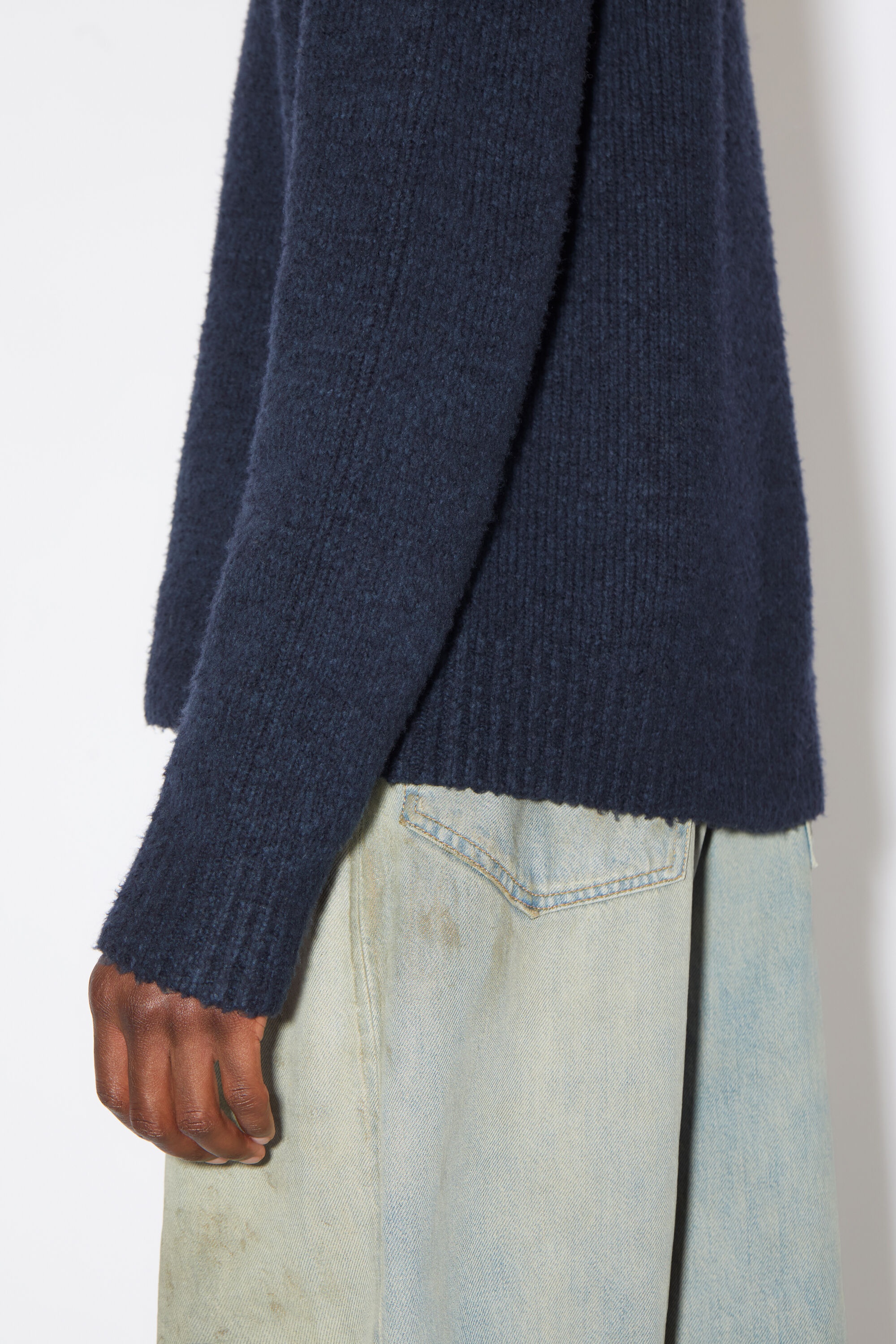 Wool blend jumper - Navy - 4