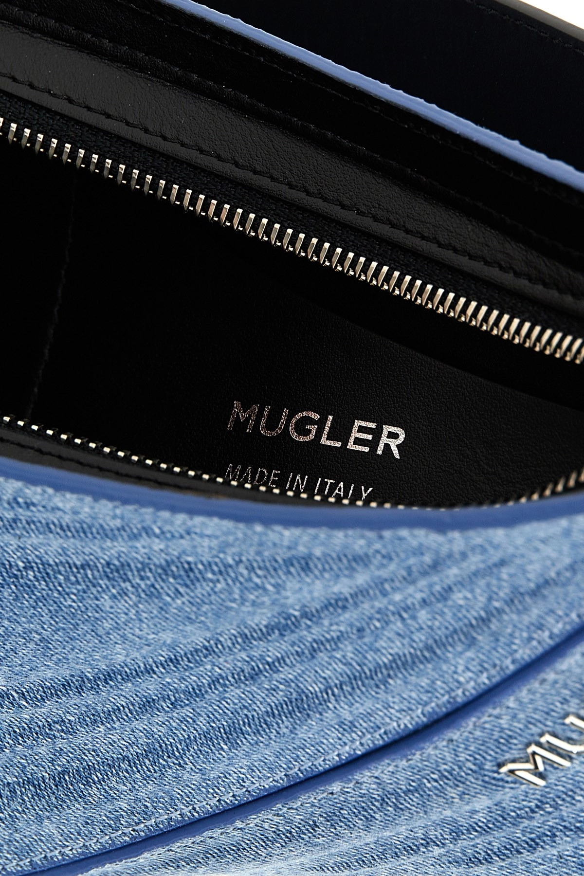 'medium denim spiral curve 01' shoulder bag - 5