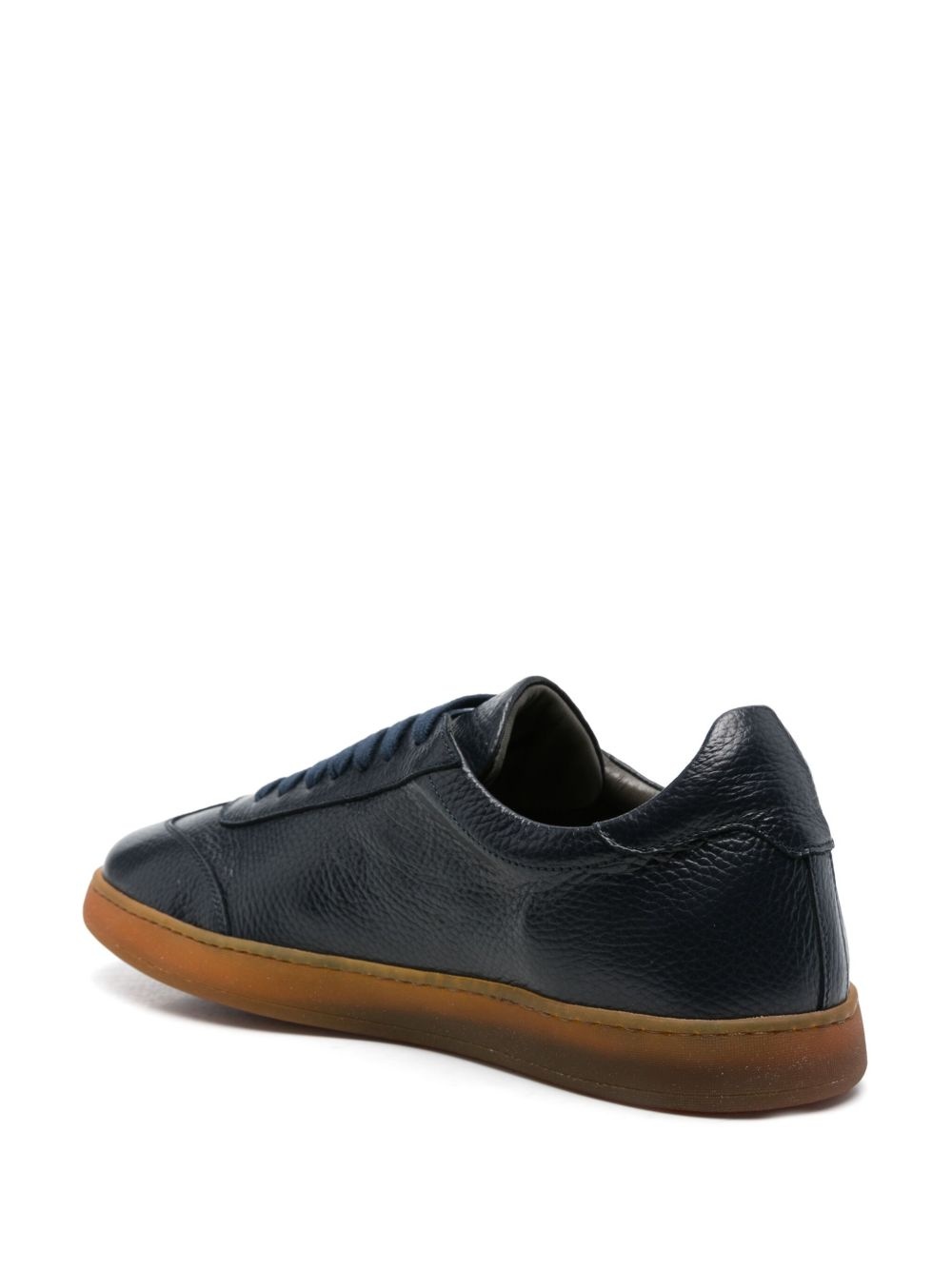 leather low-top sneakers - 3