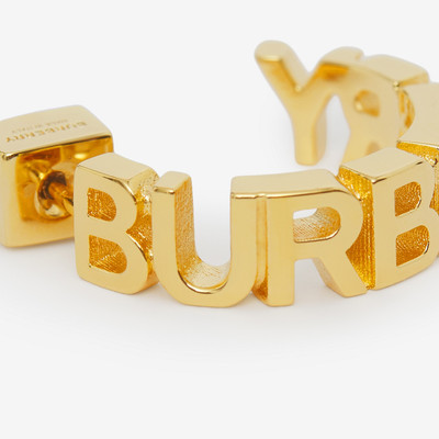 Burberry Gold-plated Logo Hoop Earrings outlook
