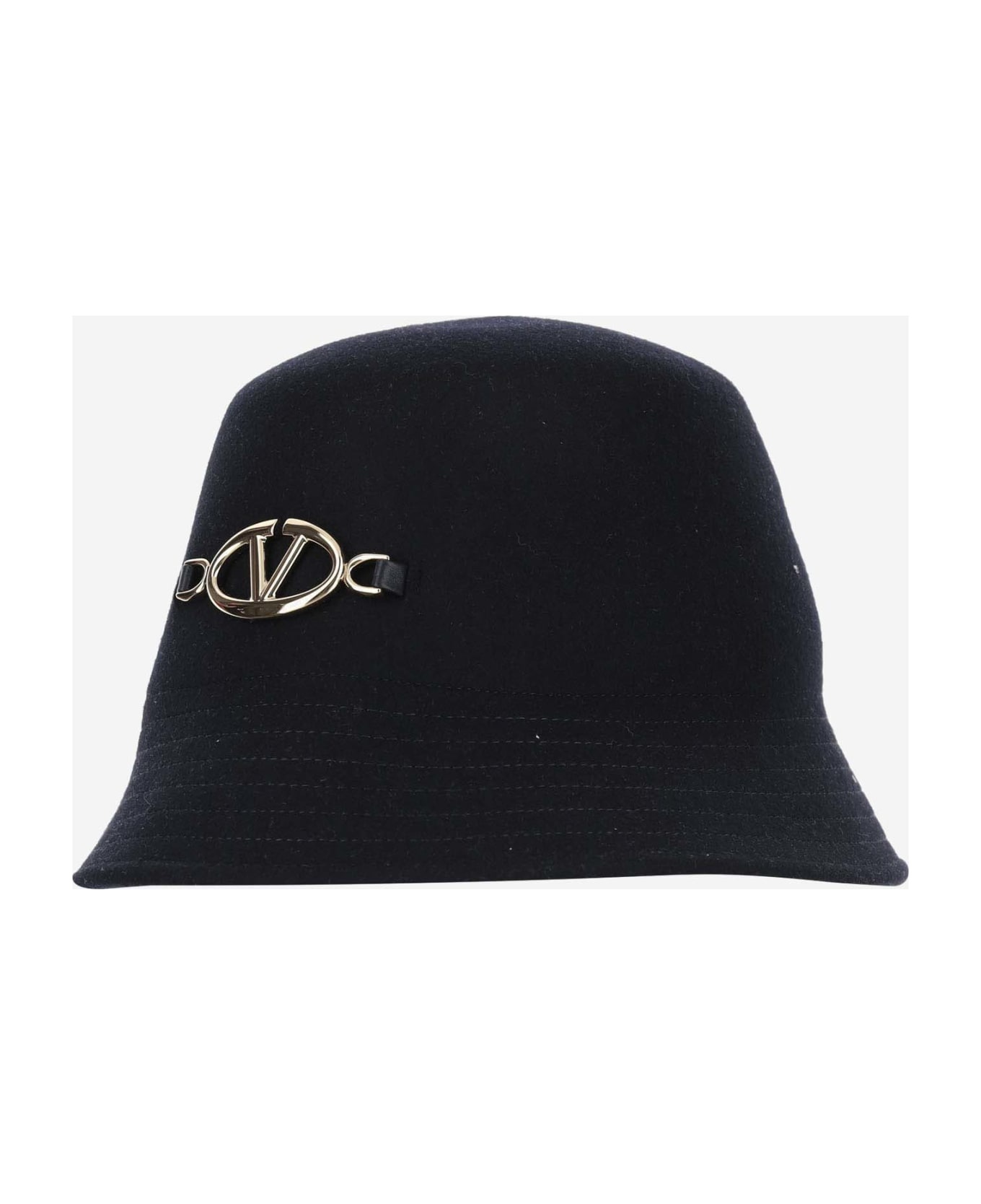Midnight Blue Felt Bucket Hat - 2