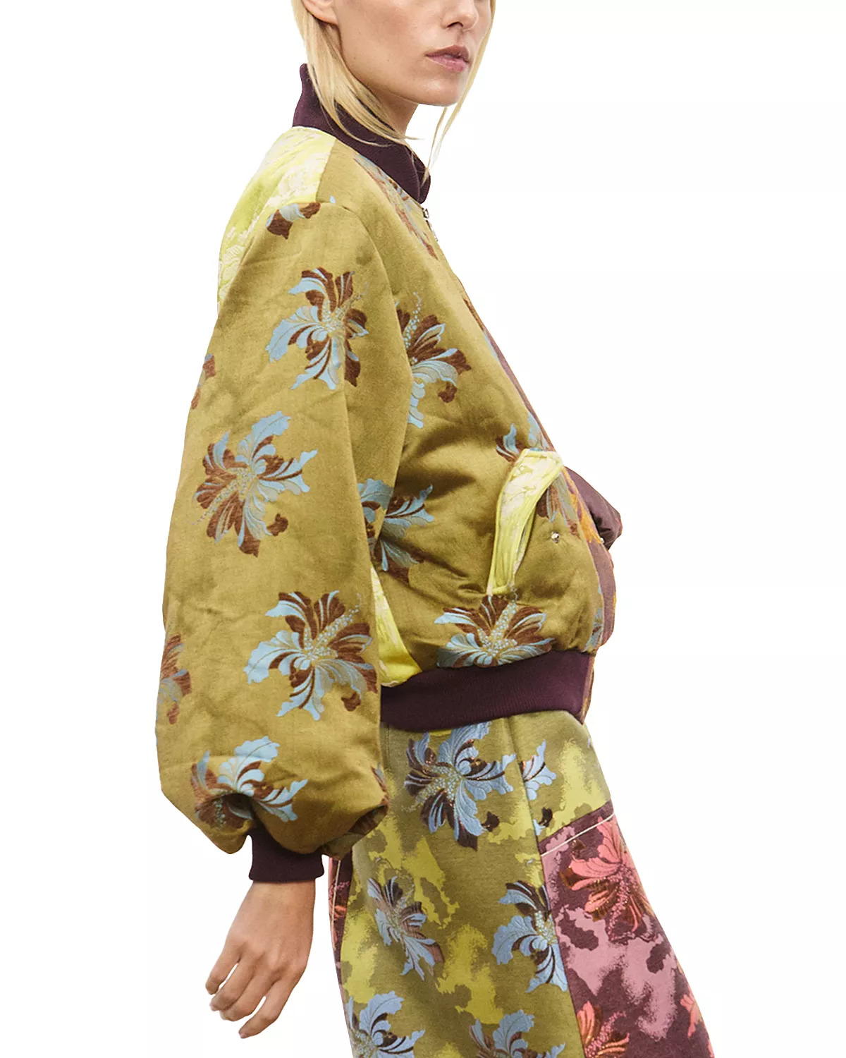Adriana Jacquard Bomber Jacket - 5