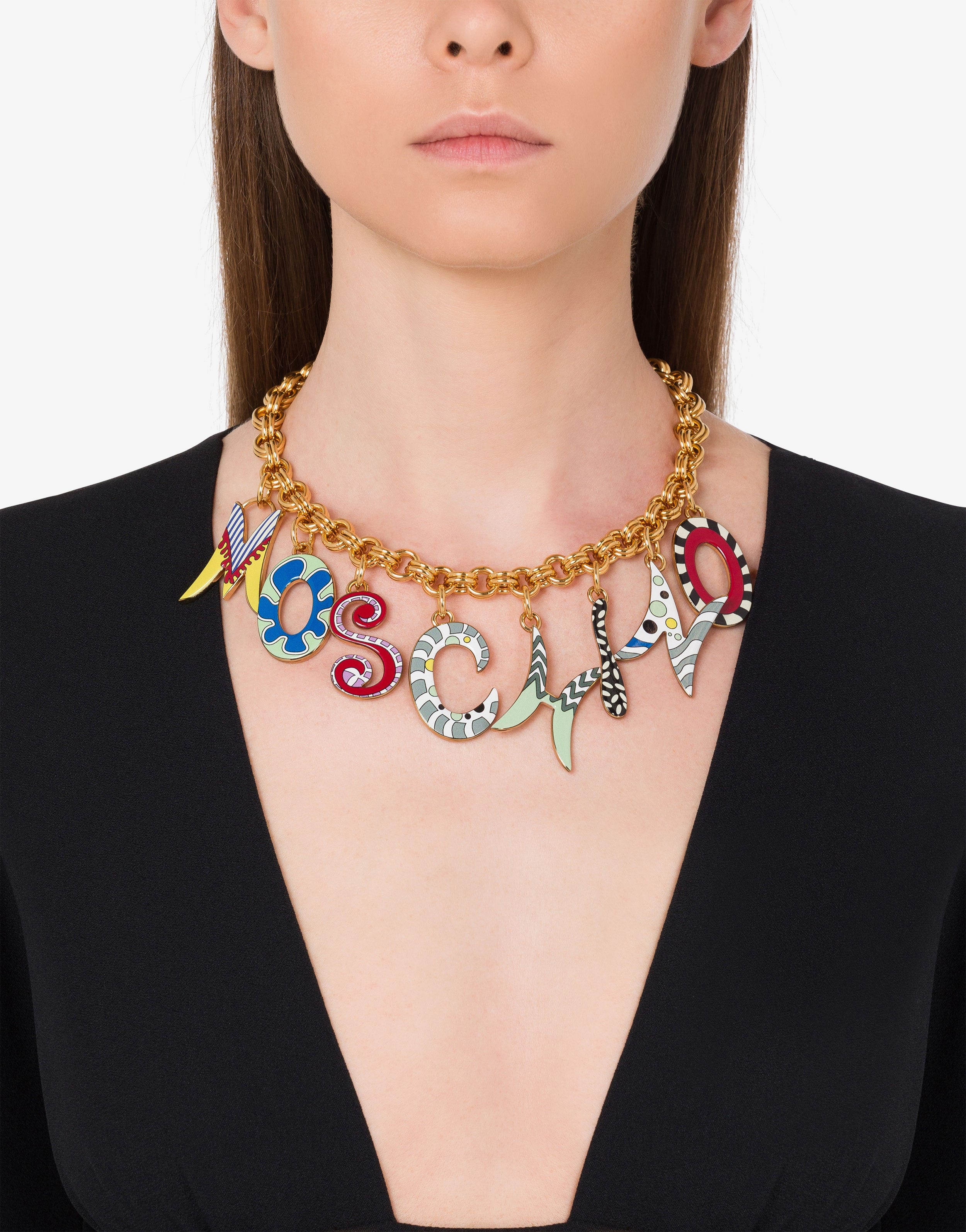 '60S LETTERING CHOKER NECKLACE - 4