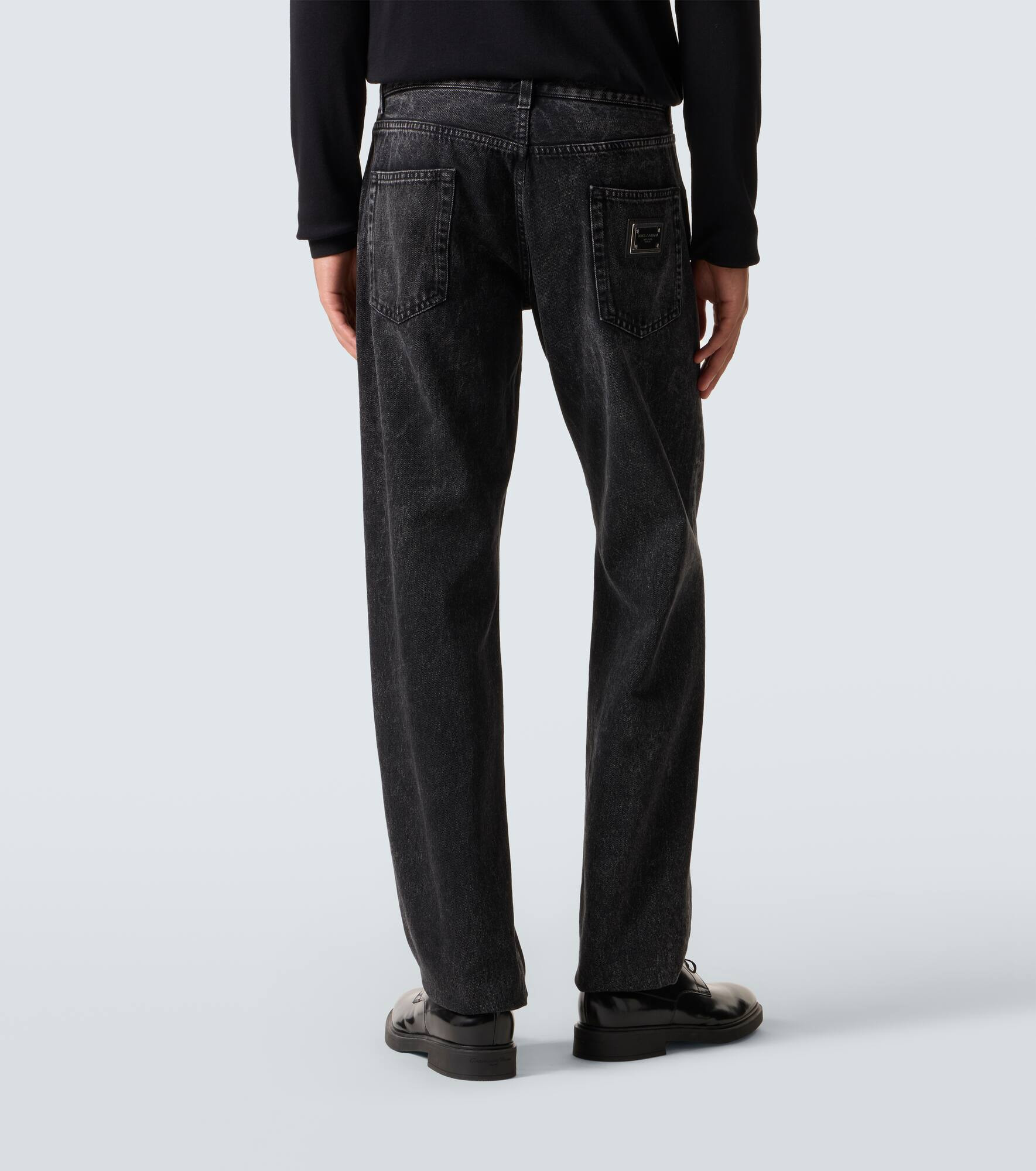 Mid-rise straight jeans - 4