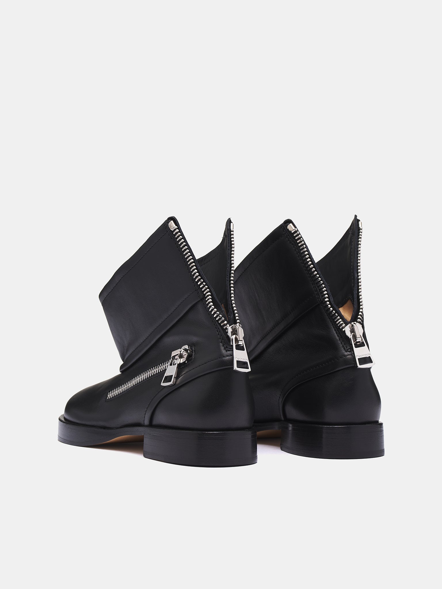 Biker Leather Ankle Boots - 5