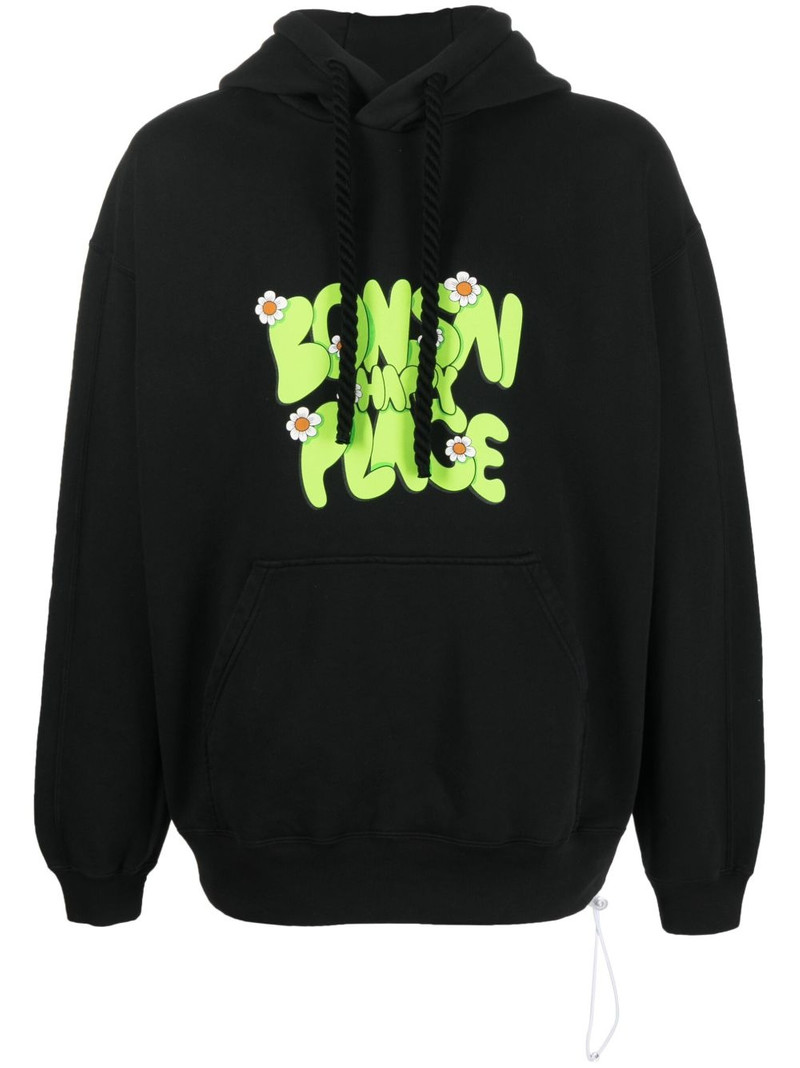 로고 인쇄 면 hoodie 1