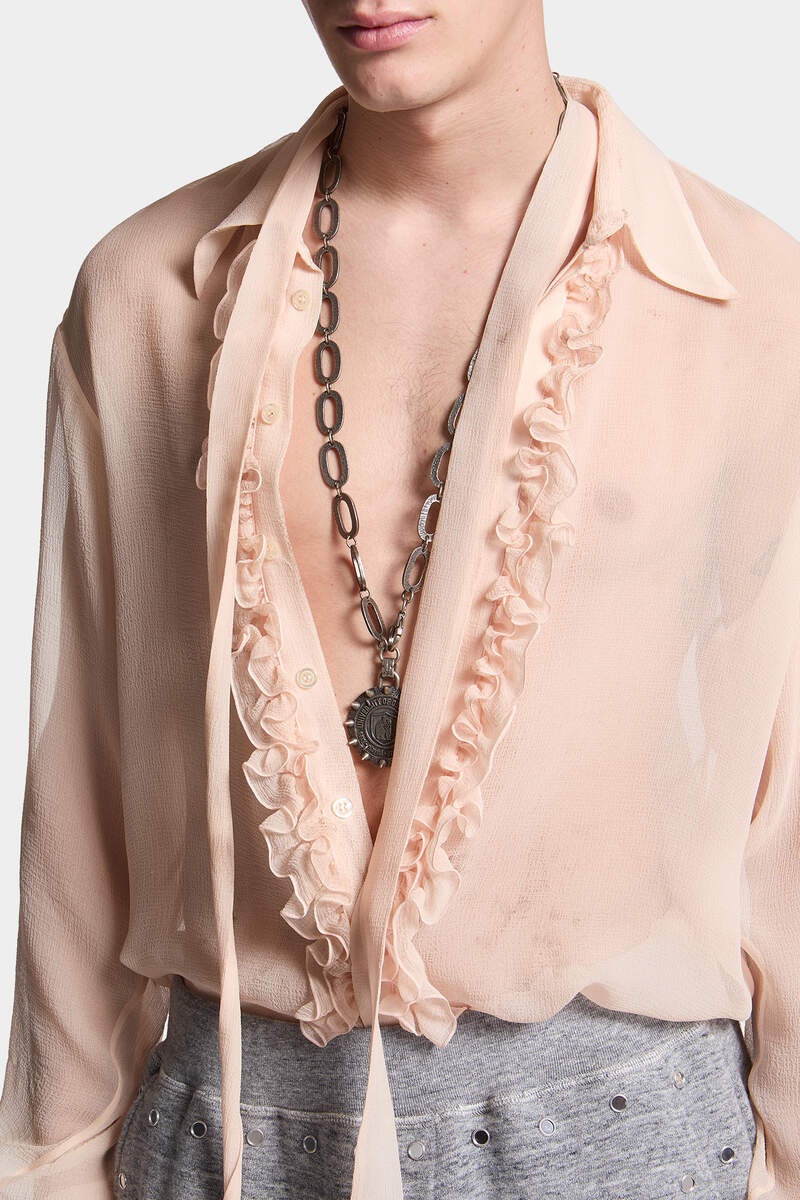 SILK RUFFLES SHIRT - 5