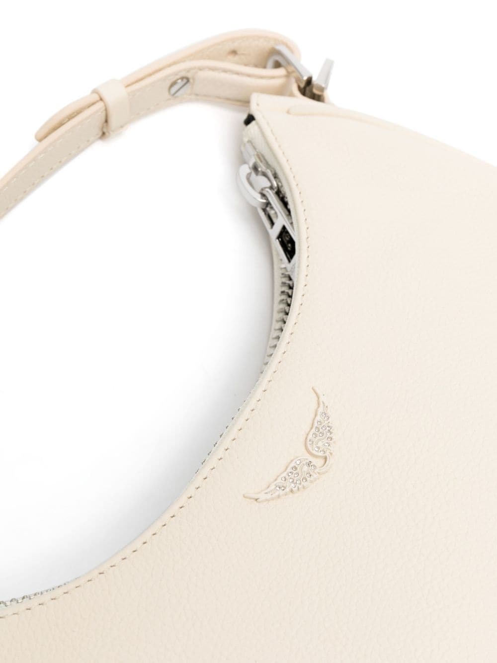 wings-plaque leather shoulder bag - 4