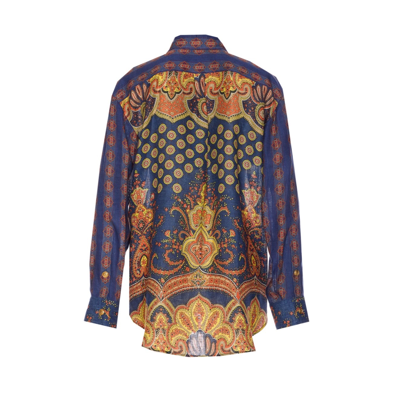 Valentino Garavani Women Paisley Linen Shirt With Medaglioni Voyage Imaginaire Pattern - 2