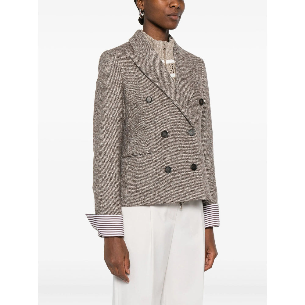 Brunello Cucinelli Brown Jackets - Blazers Women - 4