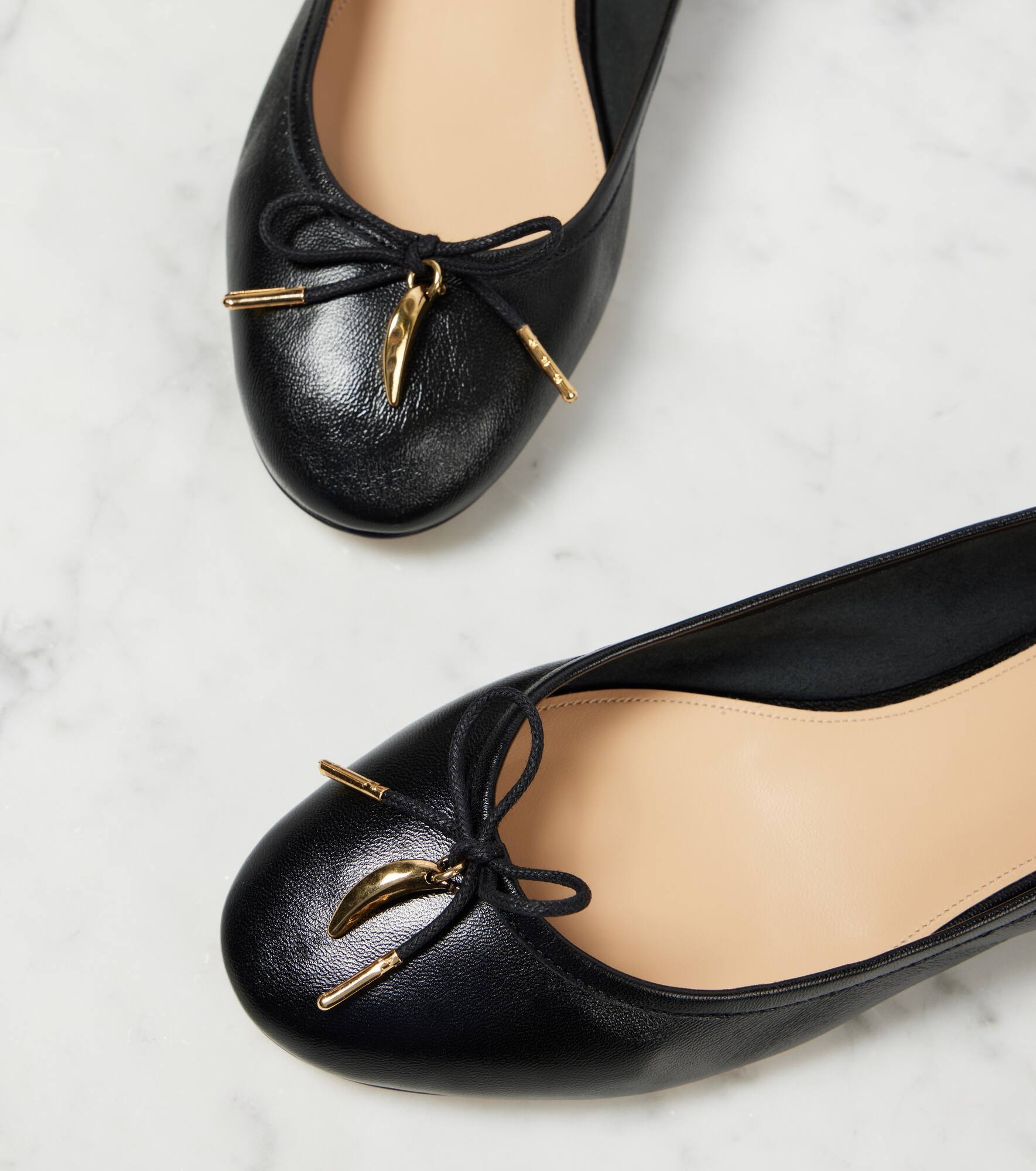 Iris bow-detail leather ballet flats - 4