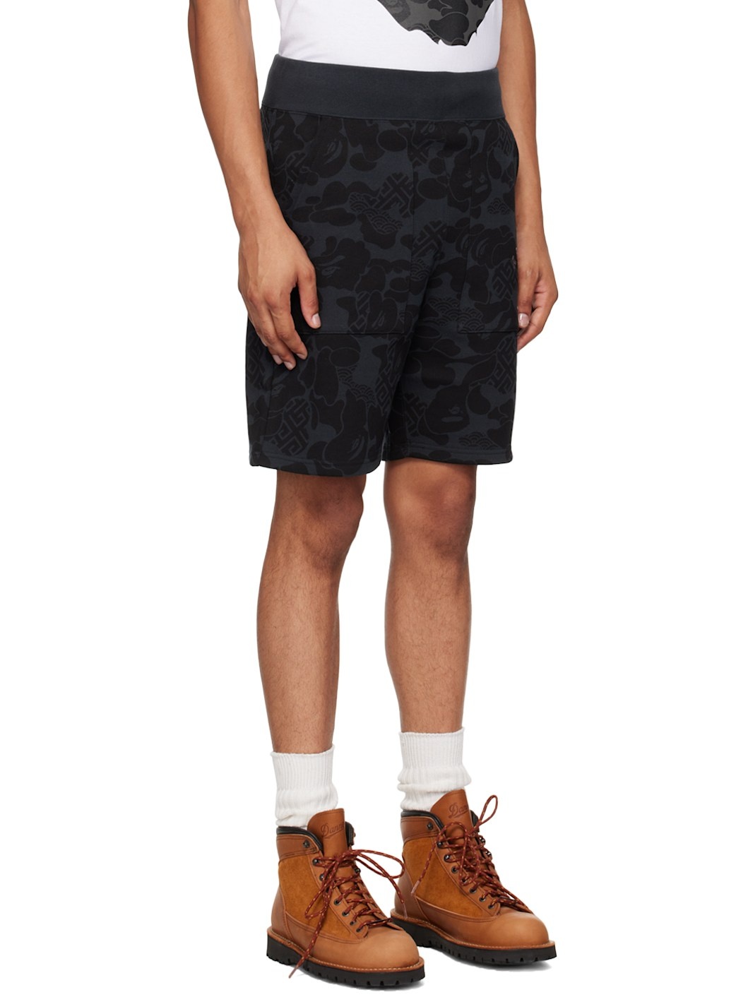 Black Asia Camo Shorts - 2