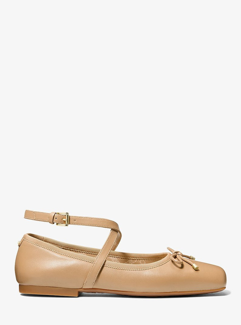 MICHAEL KORS Collette Leather Ballet Flat outlook