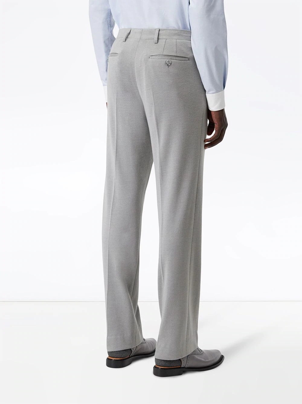 jersey-knit tailored trousers - 4