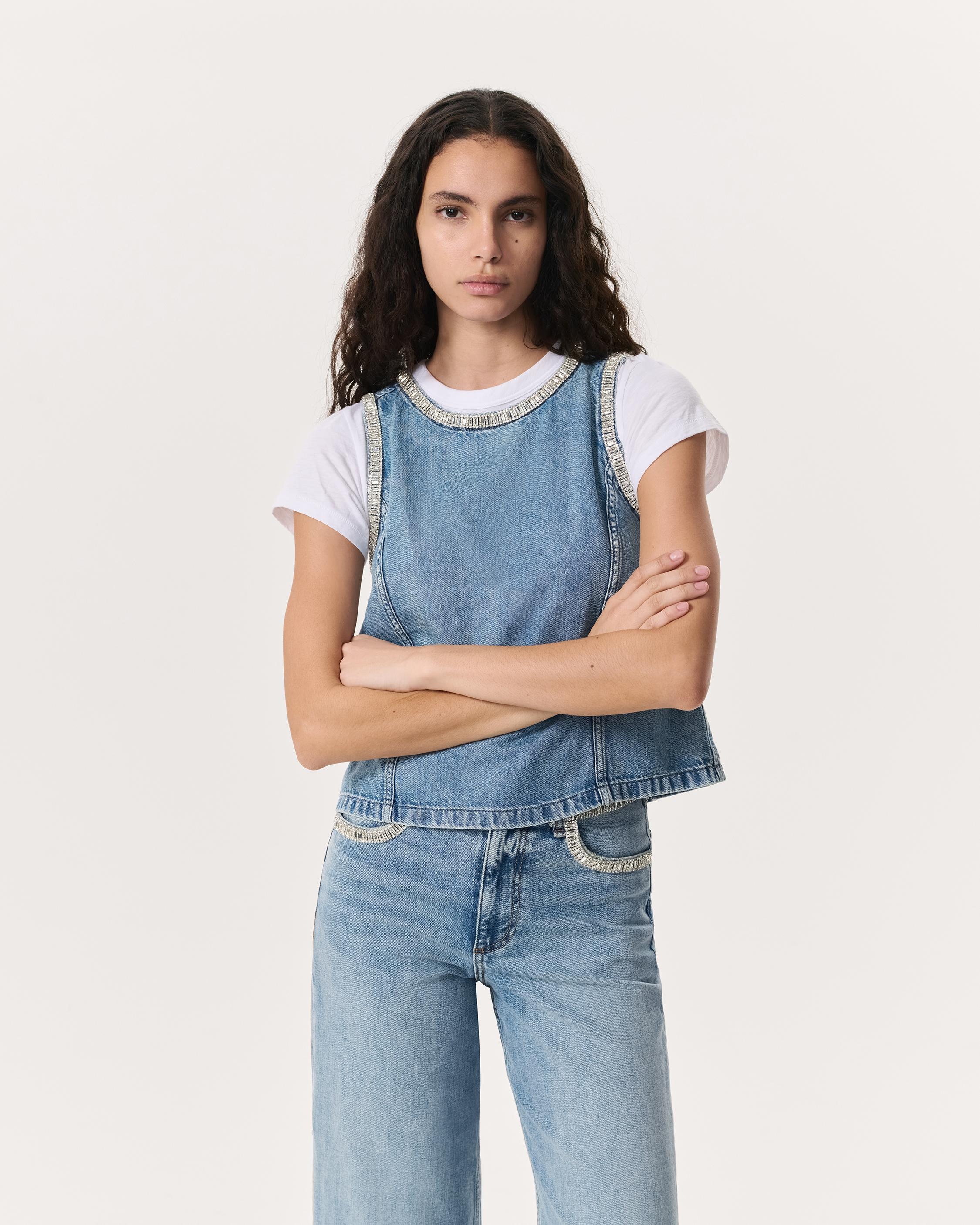 Ultra Featherweight Myla Embellished Denim Top
Ultra Featherweight Denim - 2
