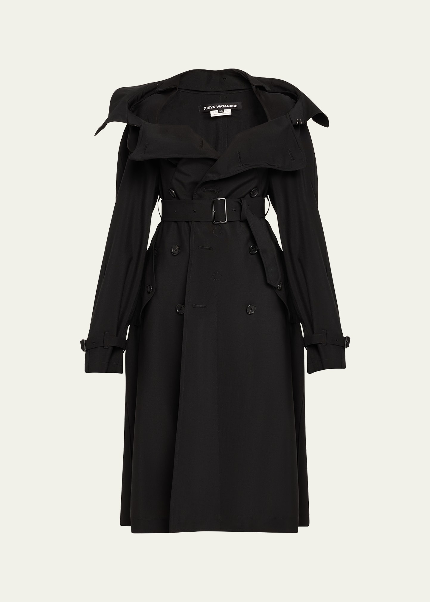 Double-Breasted Trench Midi Dress - 1