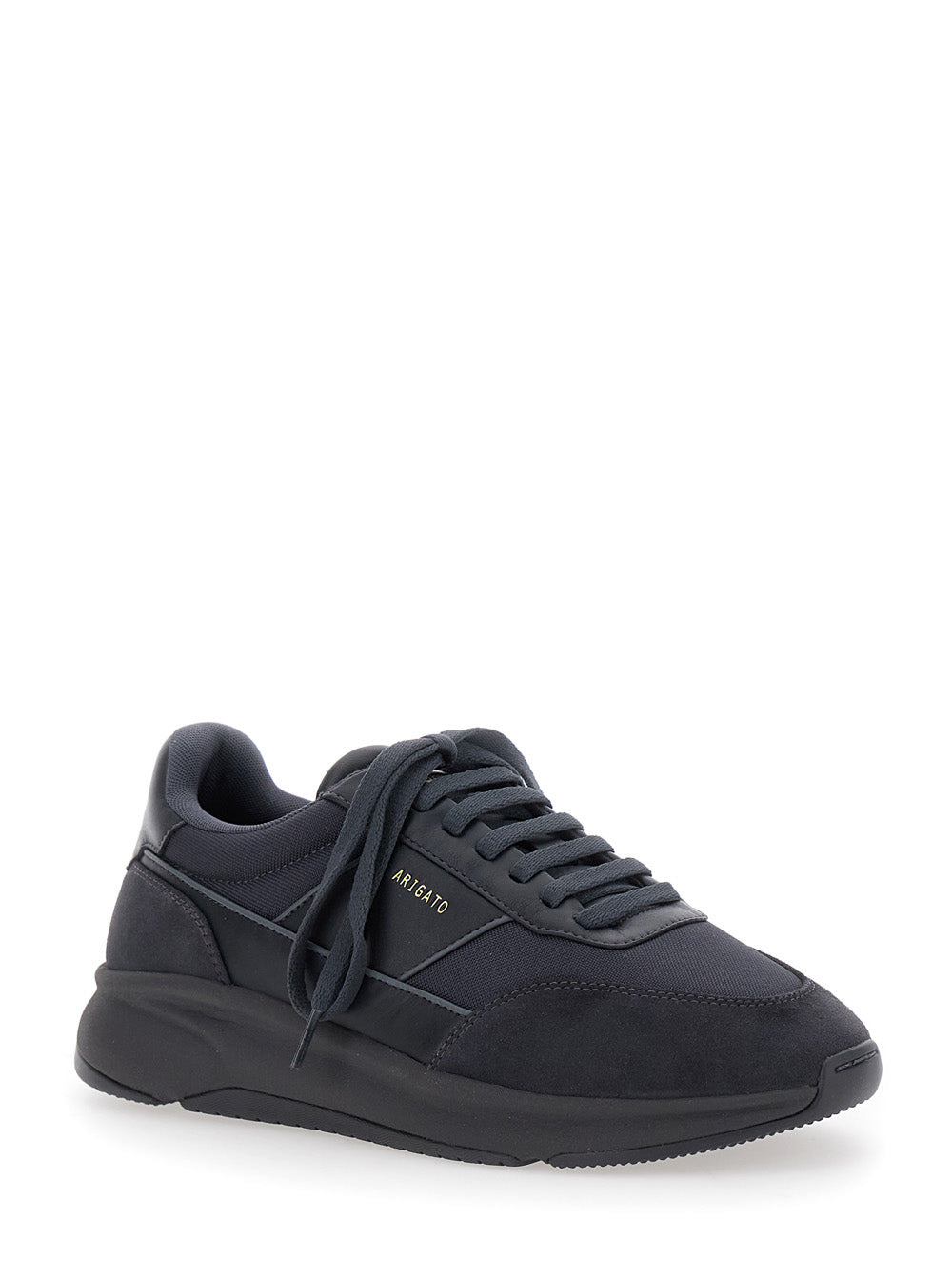Axel Arigato Men 'Genesis Neo Runner' Black Low Top Sneakers With Logo Lettering On Tongue And Heel  - 2
