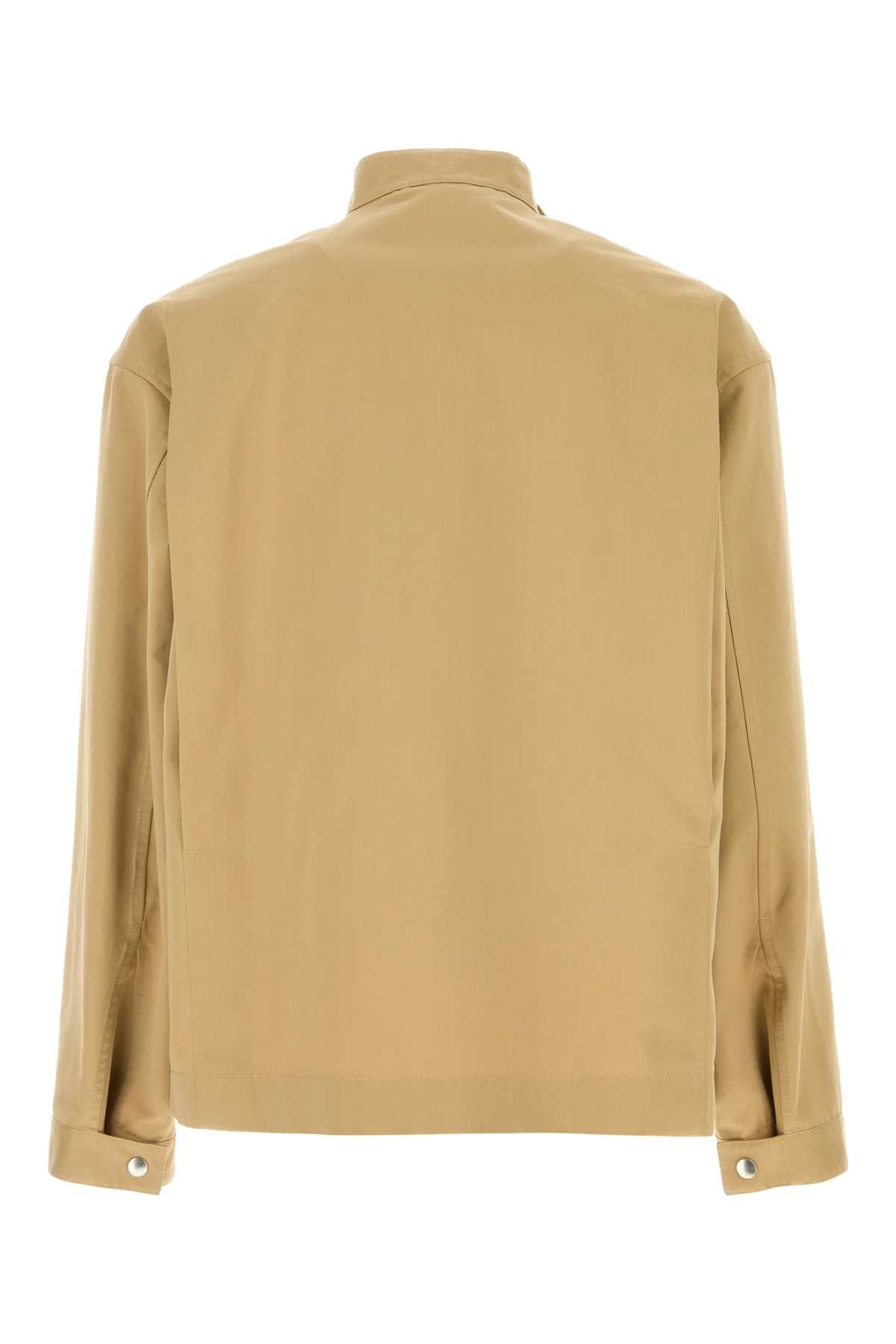 Jil Sander Men Beige Cotton Blend Jacket - 2