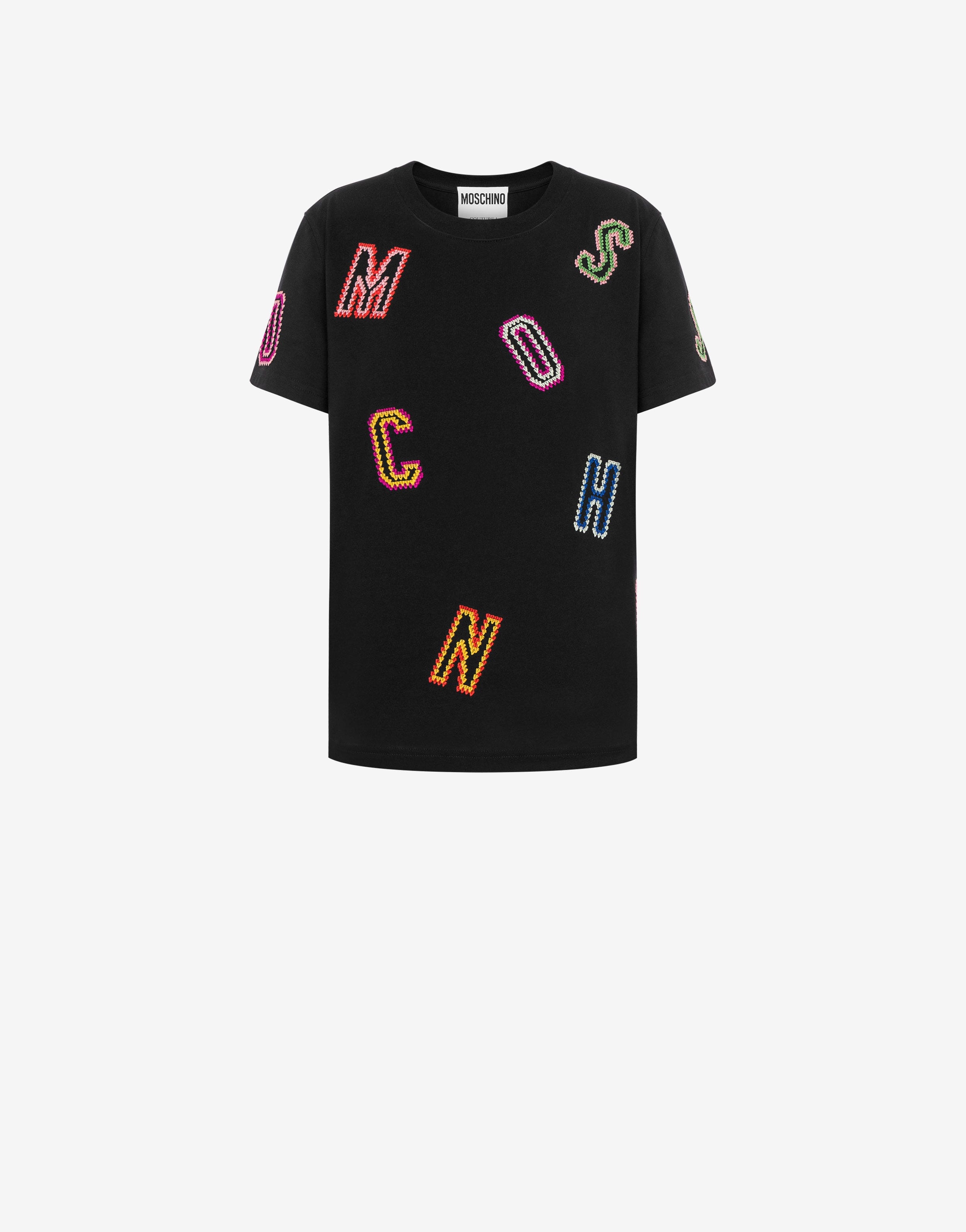 CROCHET LETTERING ORGANIC JERSEY T-SHIRT - 1